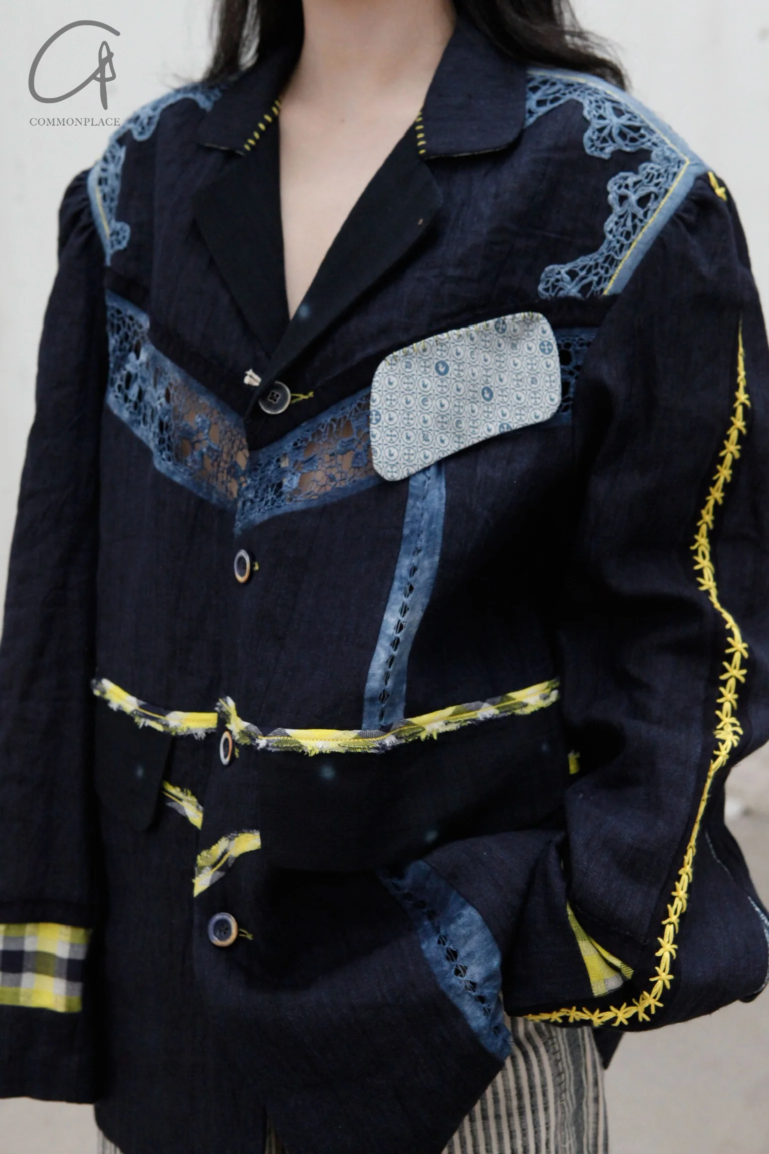 communs blue lace trim jacket SS22 V112 - Image 5