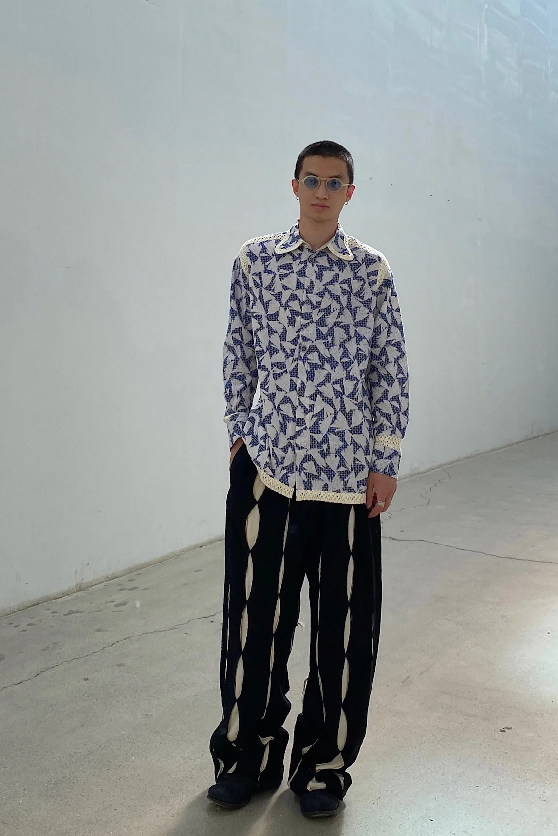 communs blue print simple shirt SS22-C121 - Image 31