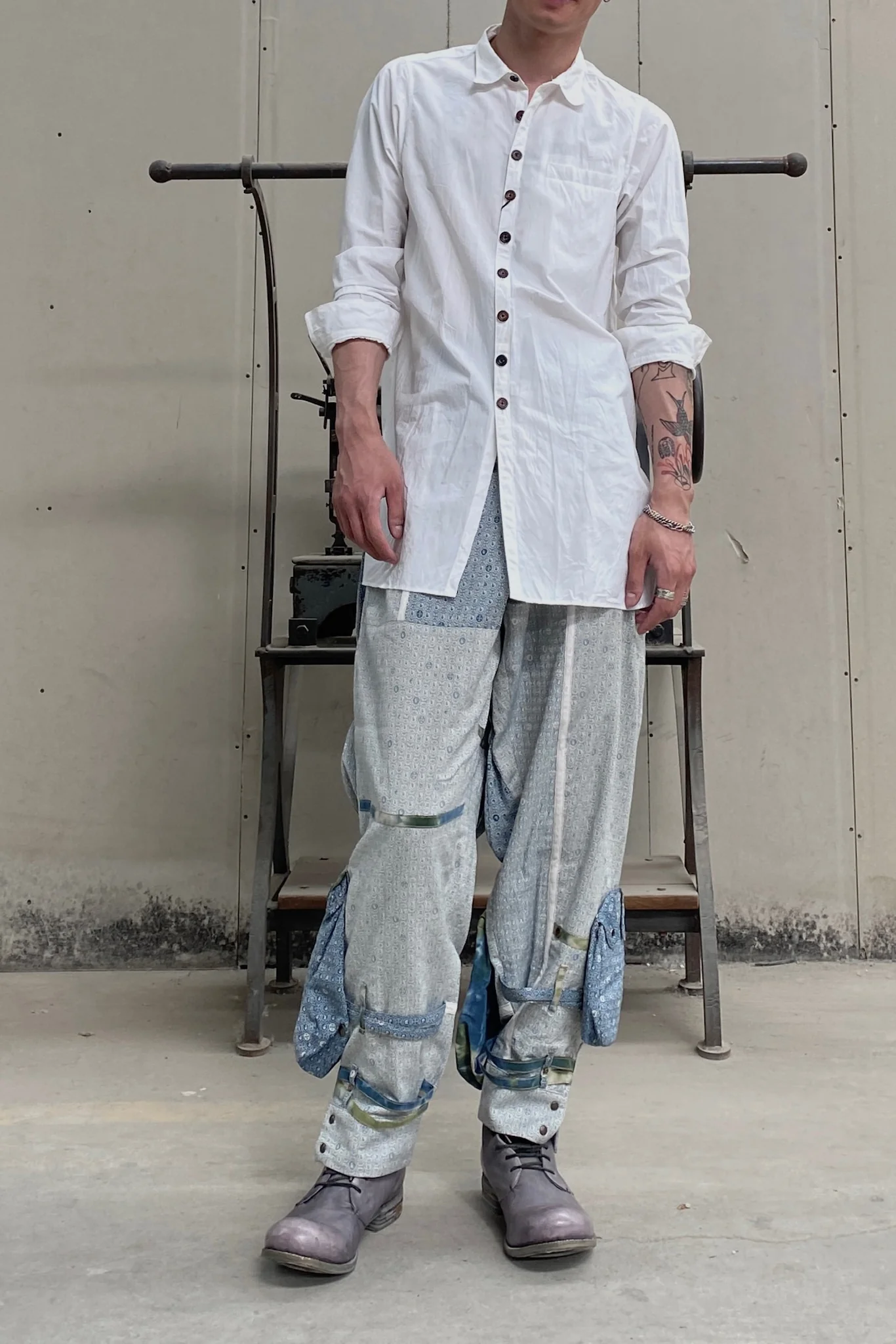 communs blue wide leg pants SS22-P129 - Image 14