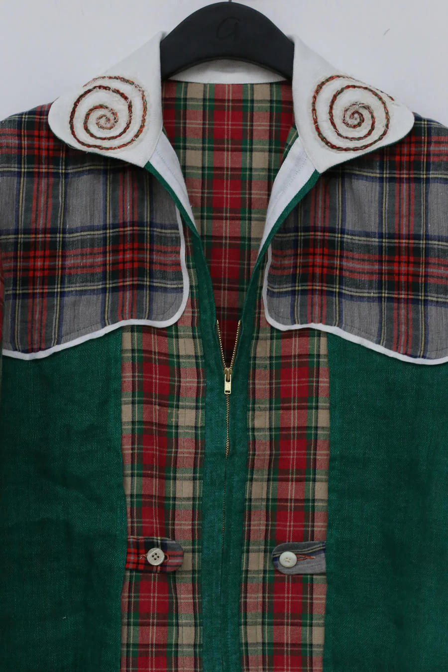 communs checked pattern patch western jacket SS21-V144B - Image 2