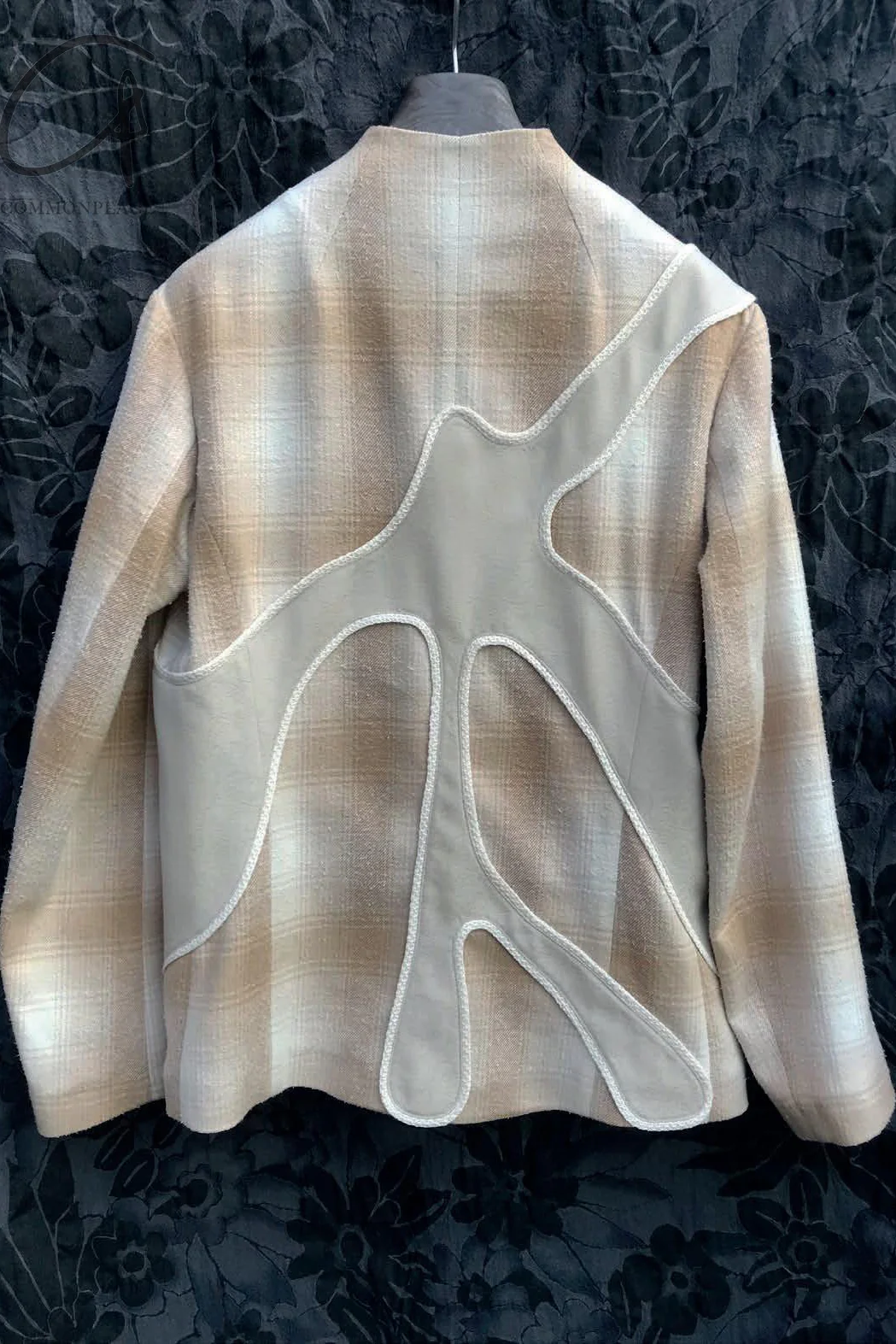 communs cream plaid top FW23-C118A - Image 6