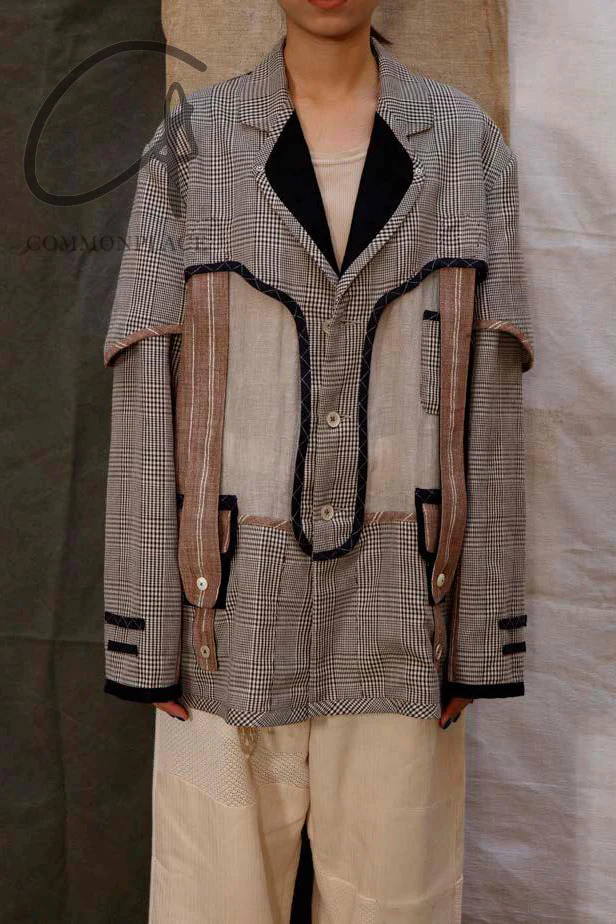 communs lace-up sport plaid jacket SS21-V111A - Image 26