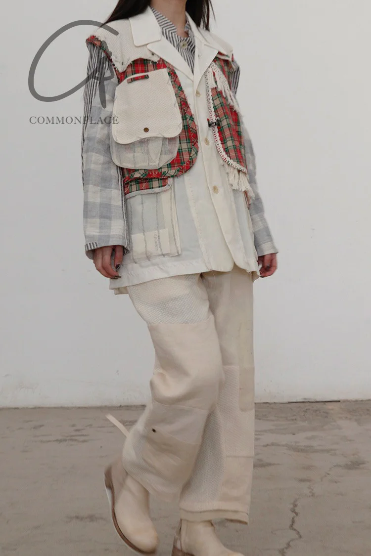 communs off-white disc-shaped pants with patch SS21-P130A - Image 18