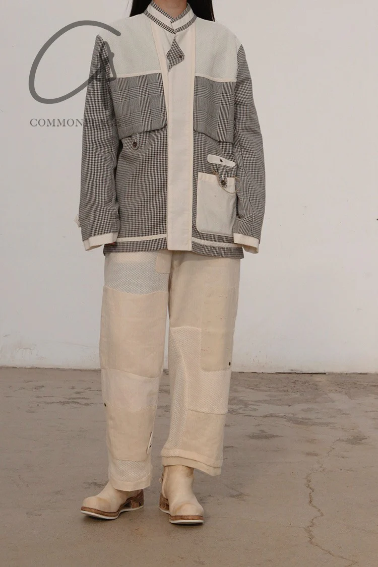 communs off-white disc-shaped pants with patch SS21-P130A - Image 4
