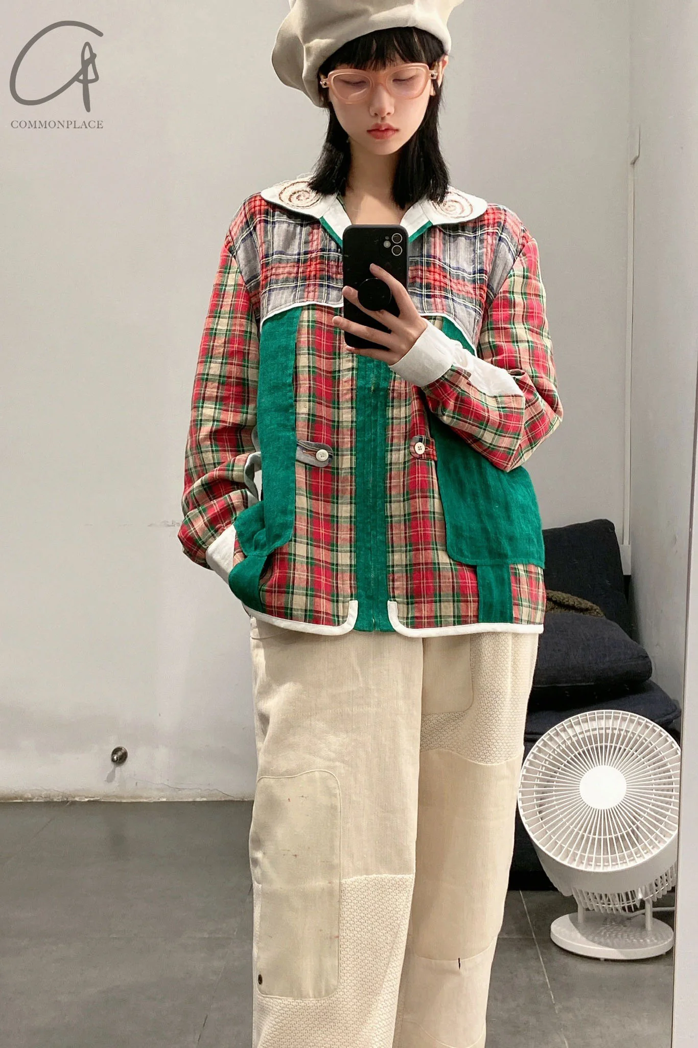 communs off-white disc-shaped pants with patch SS21-P130A - Image 45