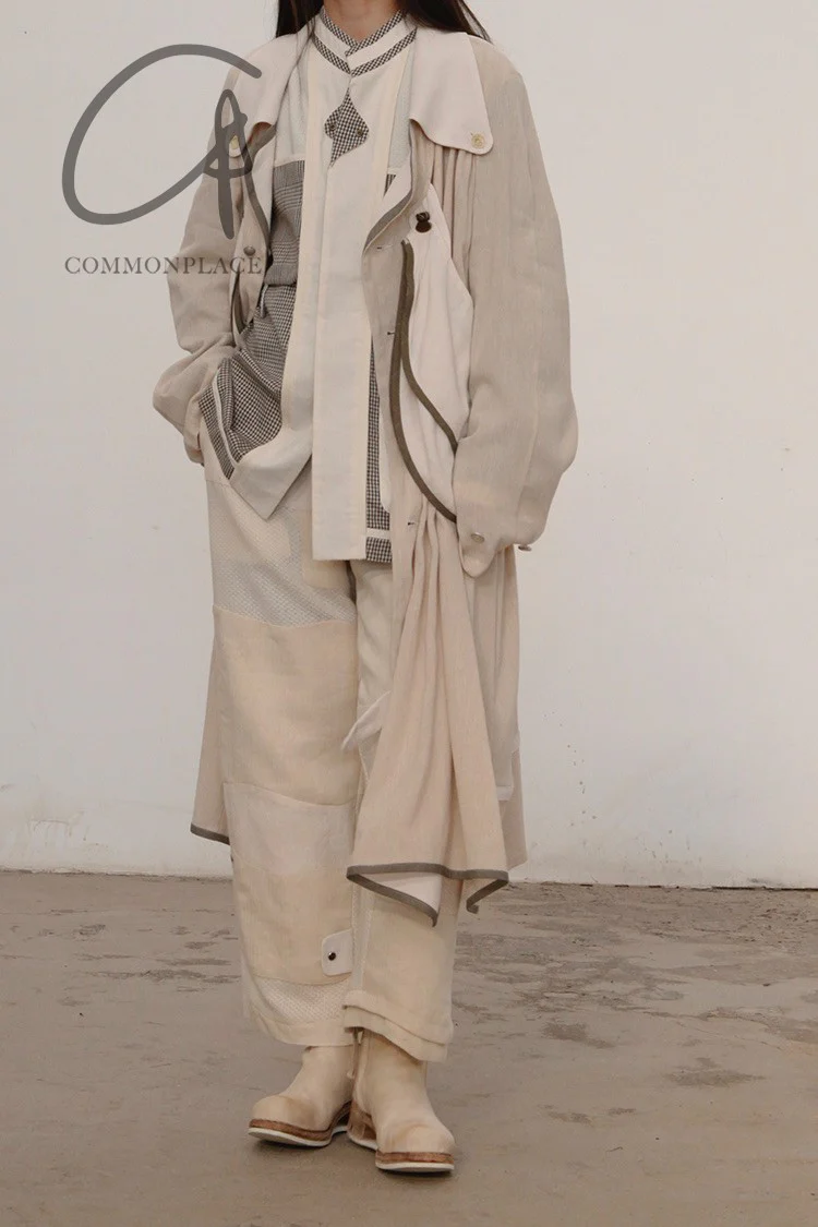 communs off-white disc-shaped pants with patch SS21-P130A - Image 7
