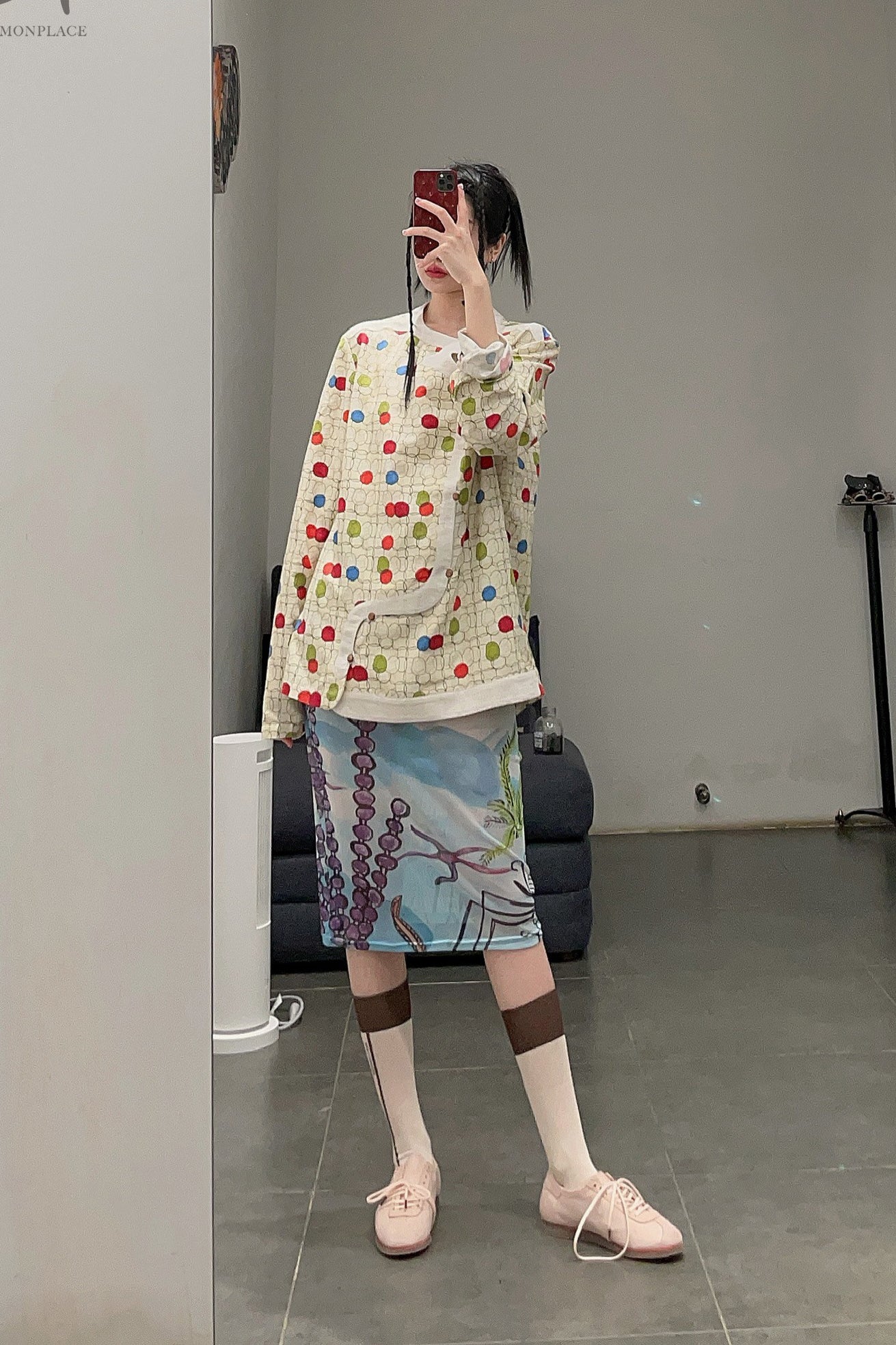 communs polka dot long sleeve T-shirt SS23-C120C - Image 21