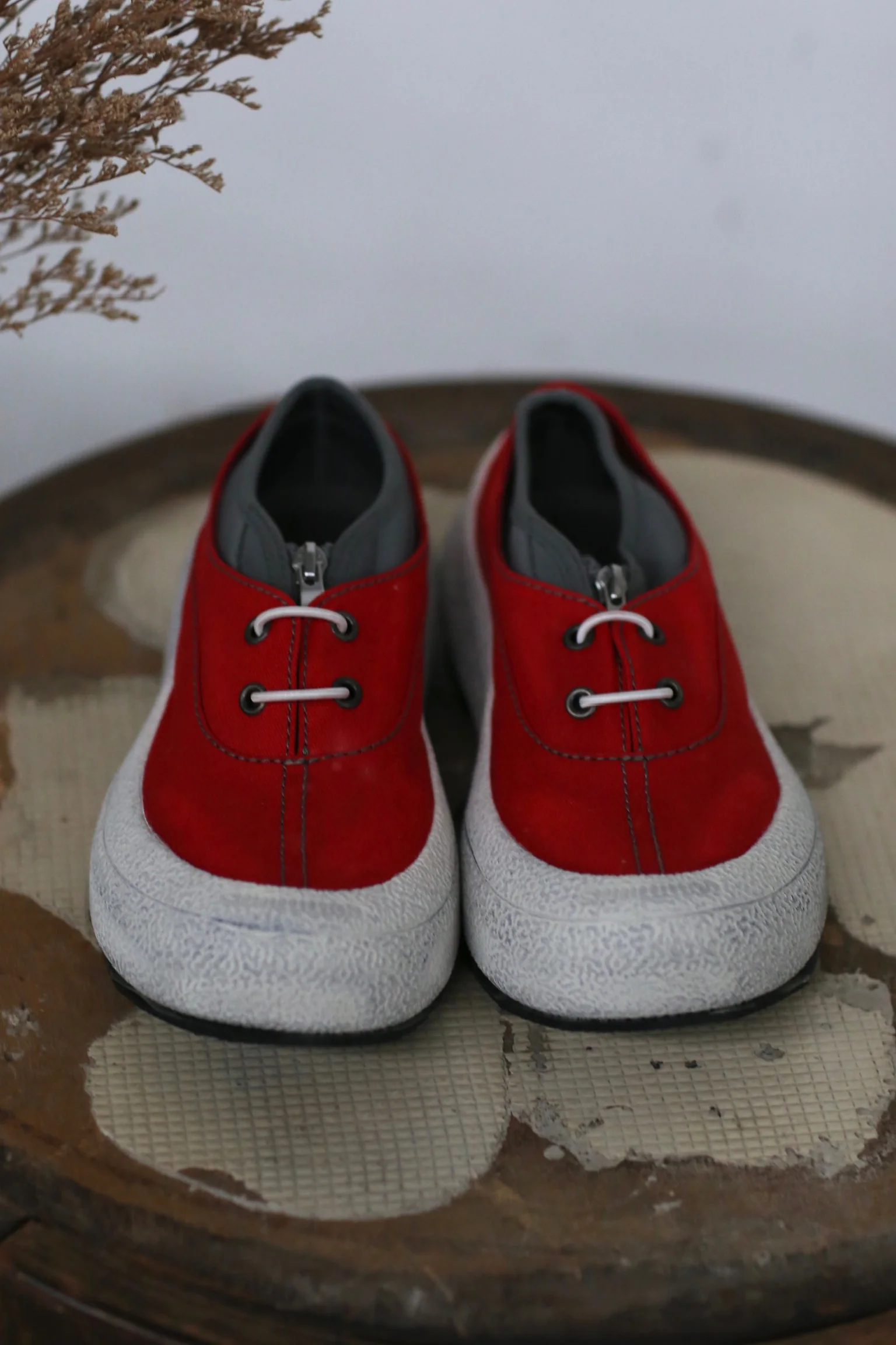 communs round toe platform shoes red and white PC100 - Image 2