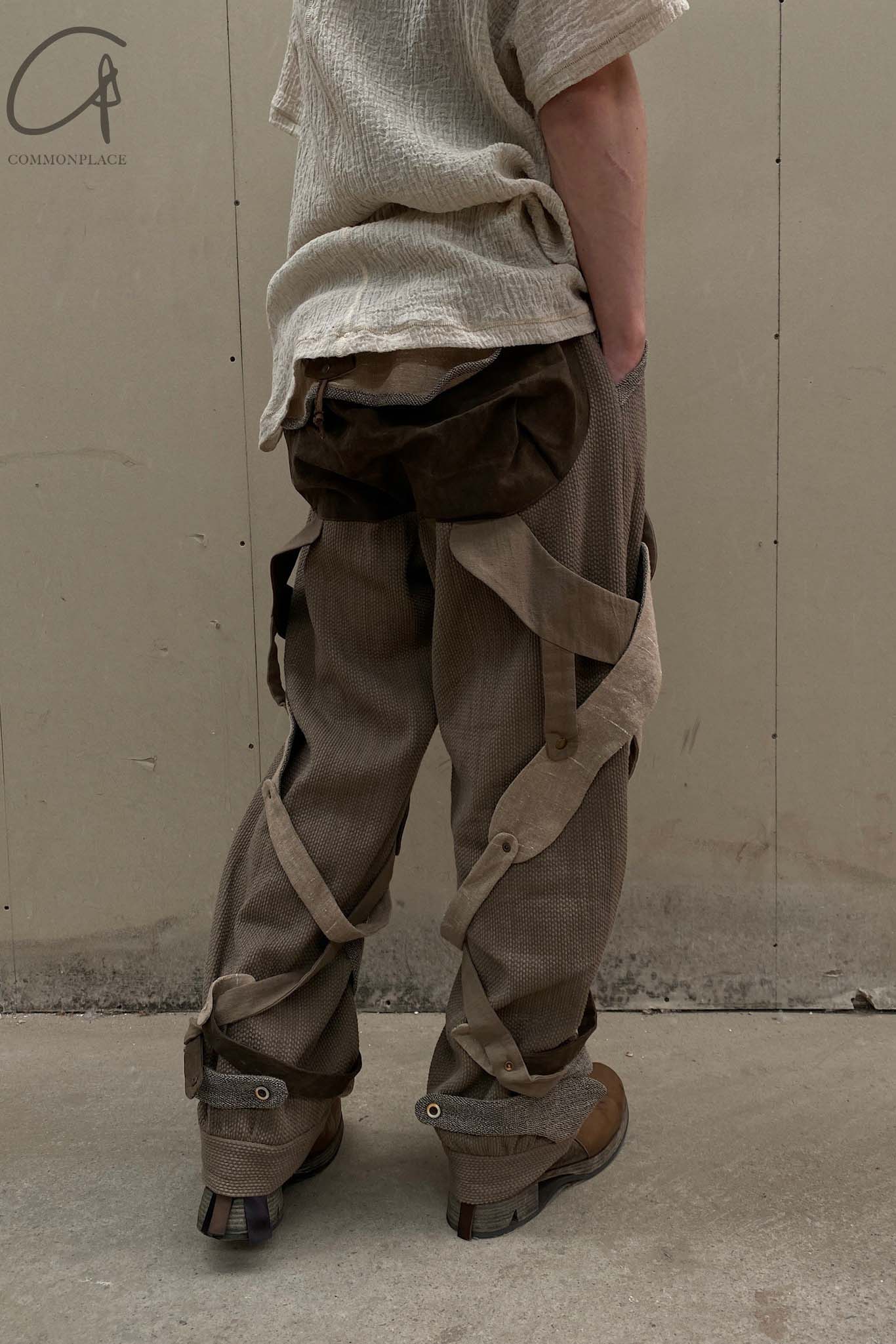 communs taupe belted pants SS22 P127 - Image 4