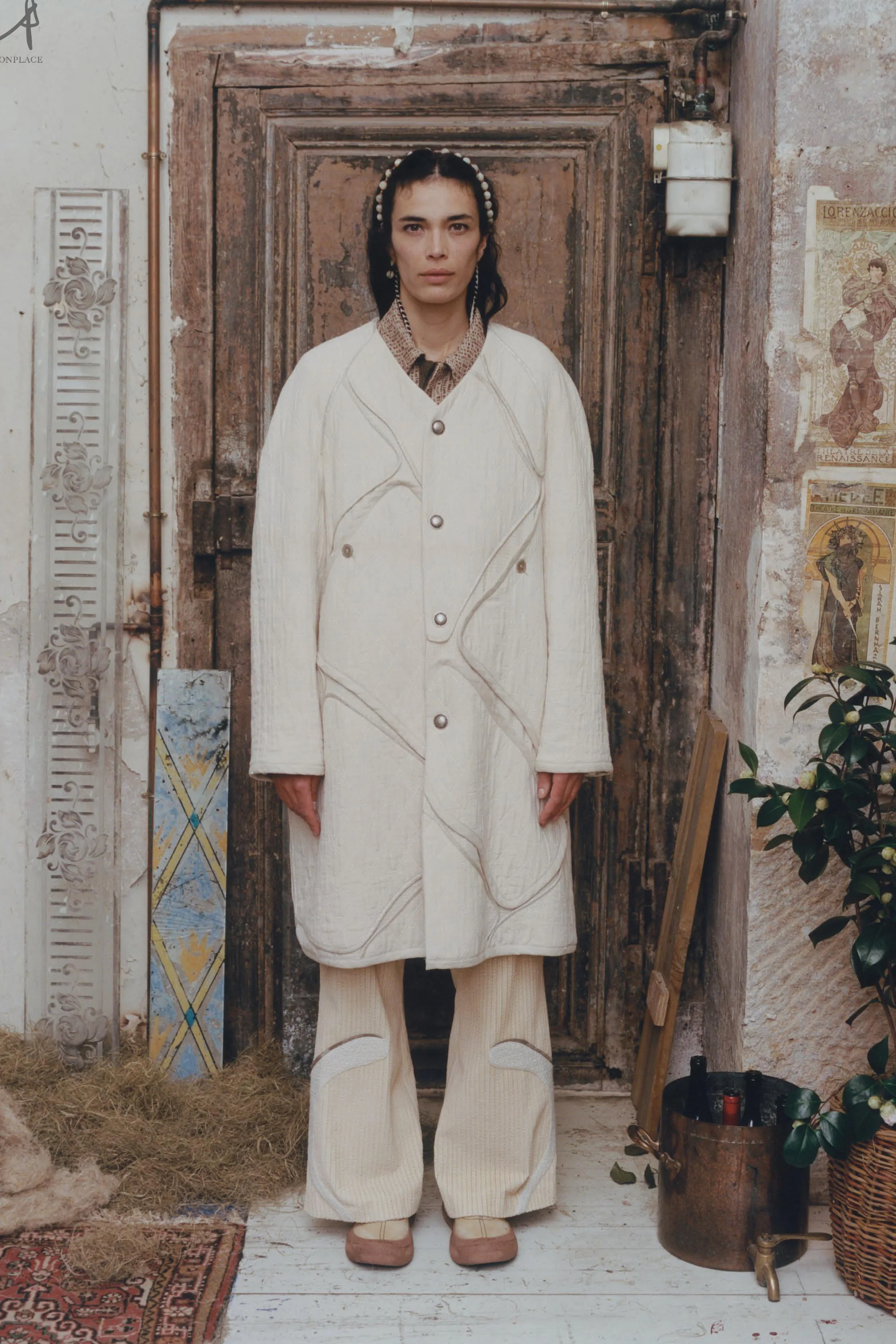 communs V-neck corrugated jacket FW23-M103B - Image 8