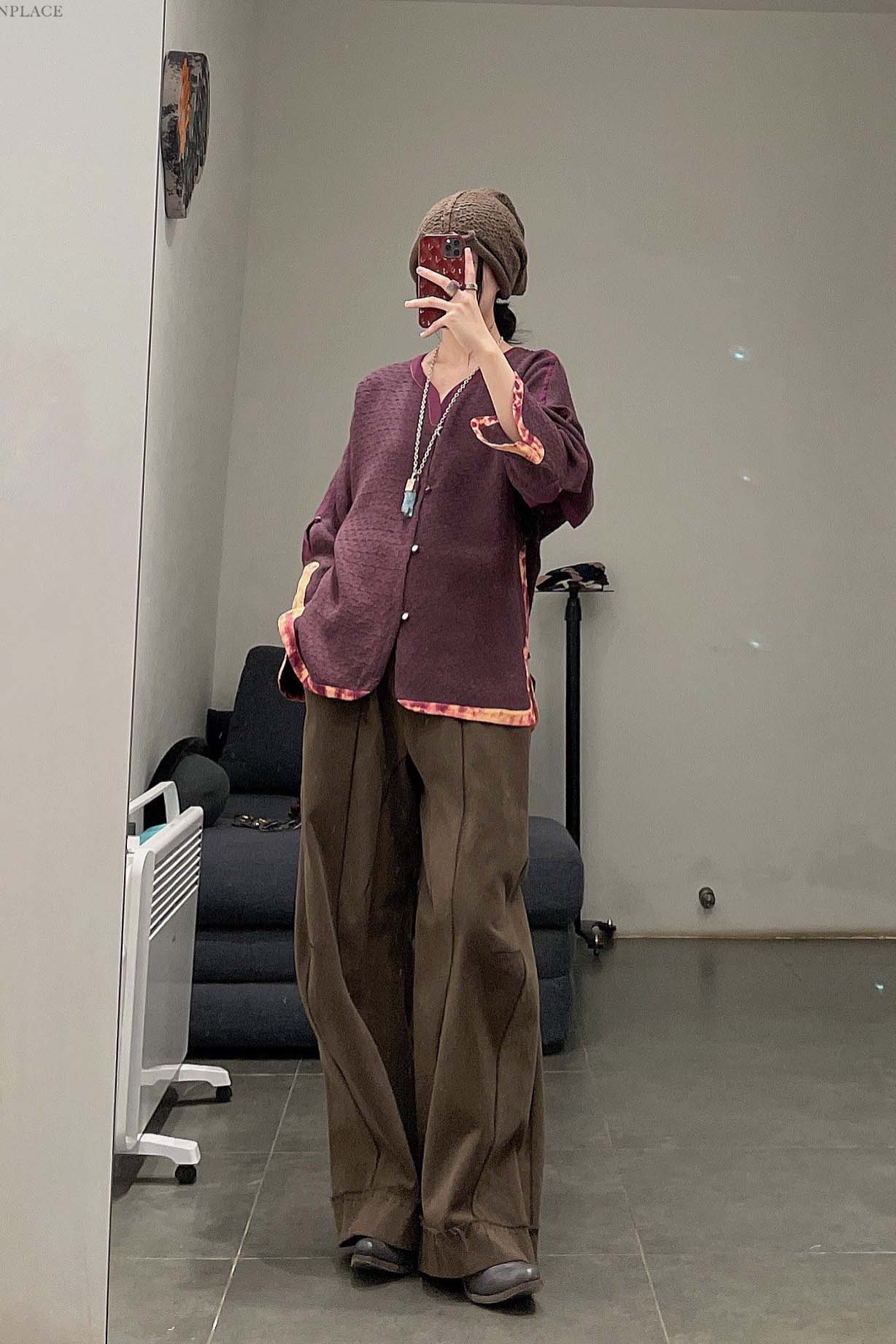 communs violet dyed cardigan SS22 C116 - Image 20