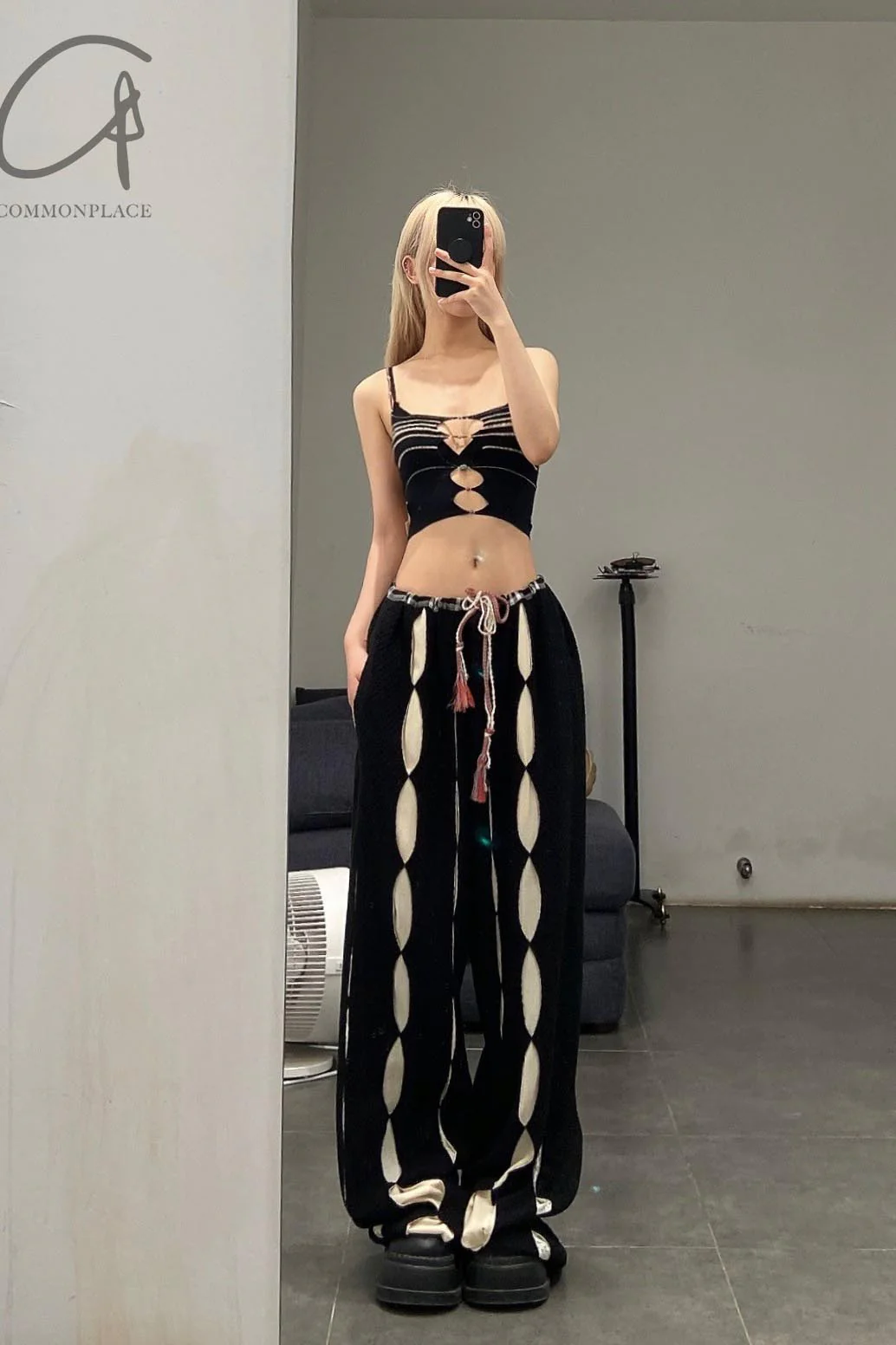 communs wide black trousers SS22-P128 - Image 26