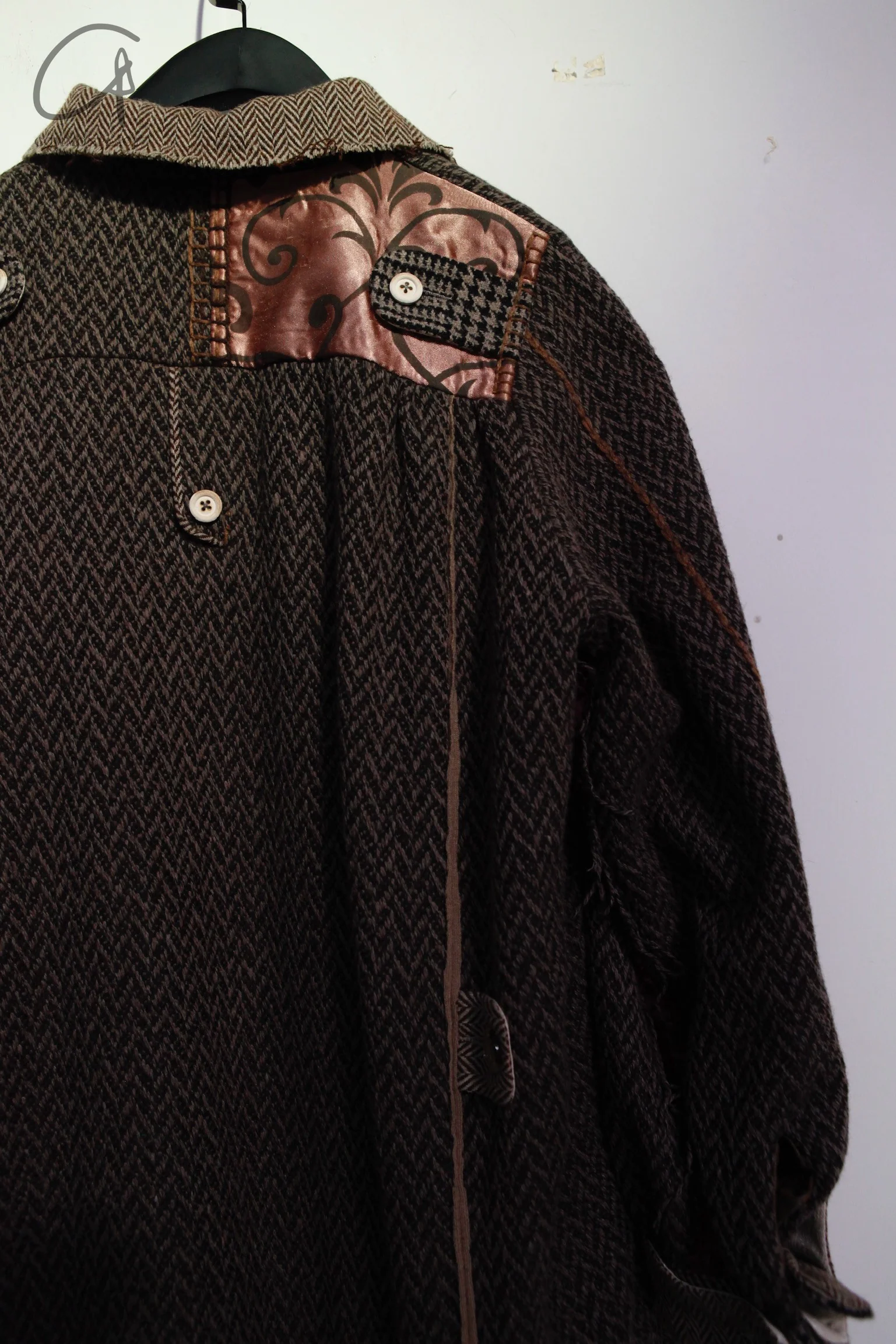 COMMUNS wool double-breasted double-breasted long woolen coat, chocolate color AW21-M203 - Image 17