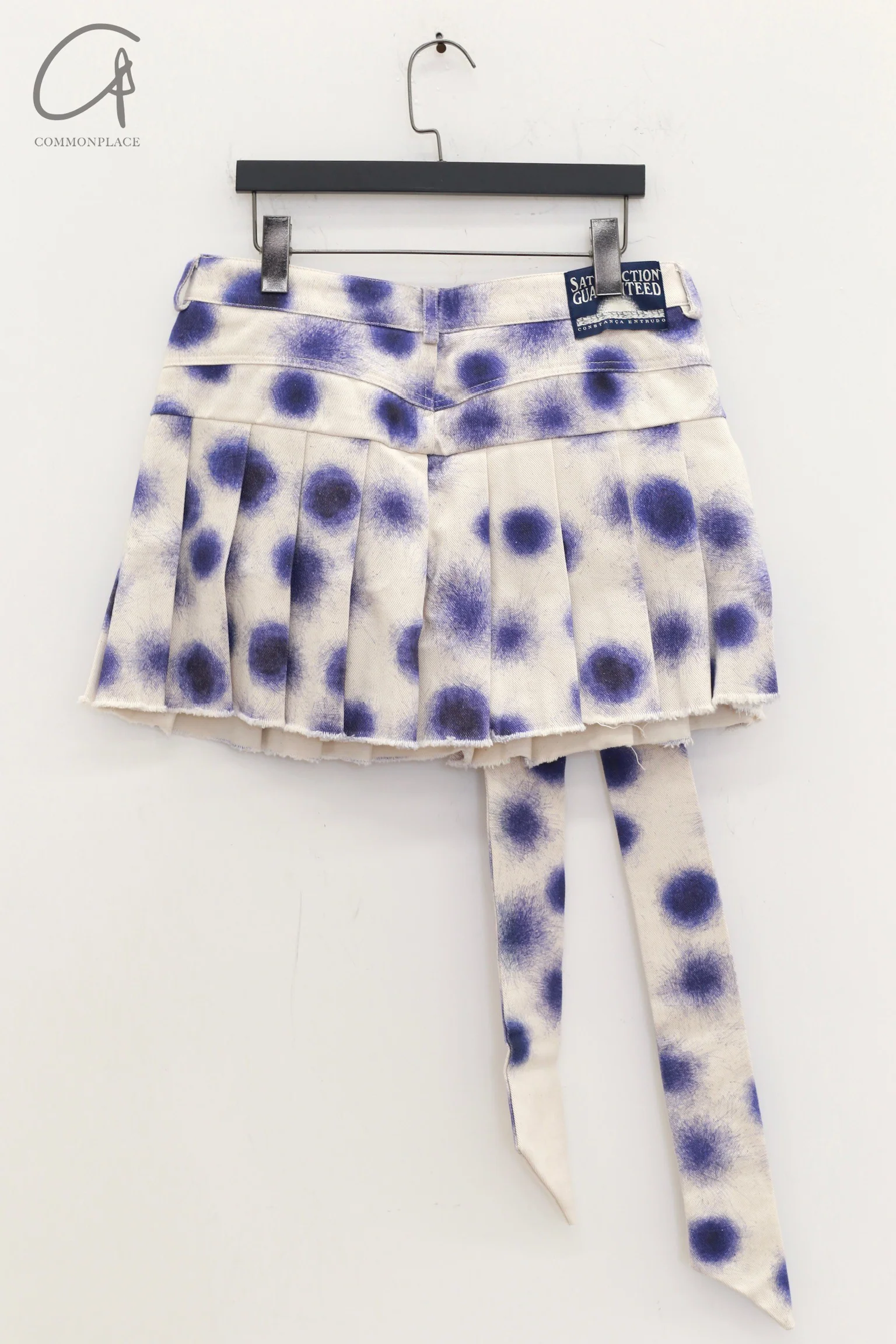 CONSTANÇA ENTRUDO Ballpoint pen print denim skirt Portugal CE-SS24_SKI04-LAN Blue - Image 4