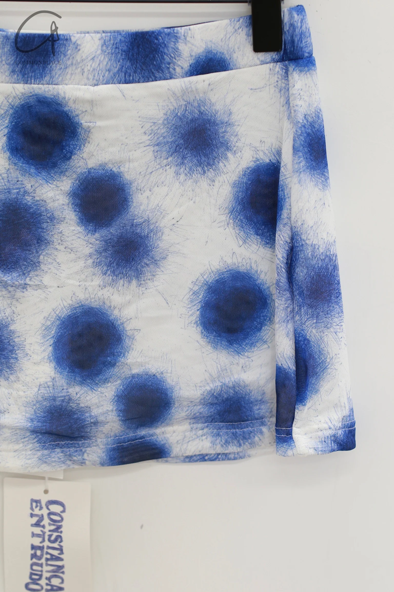 CONSTANÇA ENTRUDO Circle print mesh mini skirt CE-SS24_SKI06-LAN blue - Image 3