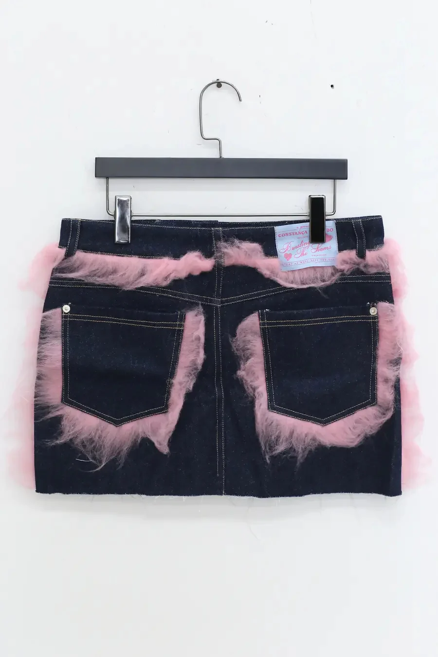 CONSTANÇA ENTRUDO Merino wool denim mini skirt AW23_SKI04 - Image 2