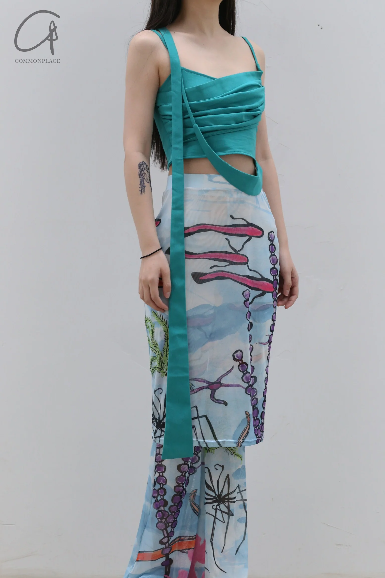 CONSTANÇA ENTRUDO Ocean Miracle Print Mesh Skirt SS23_SKI06 - Image 3