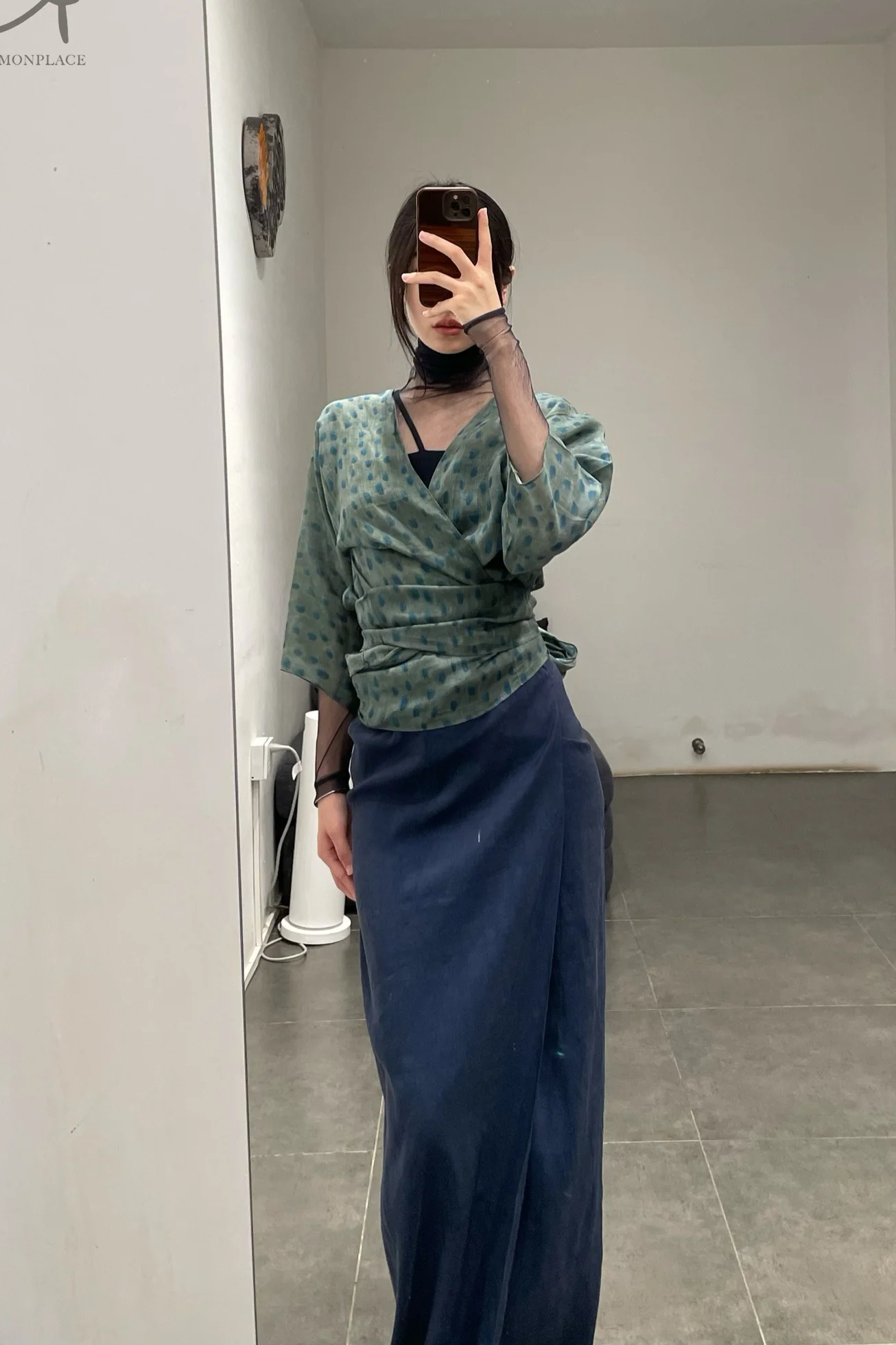 Cortana 24 spring and summer blue top CTN-A-0479-LAN blue - Image 5