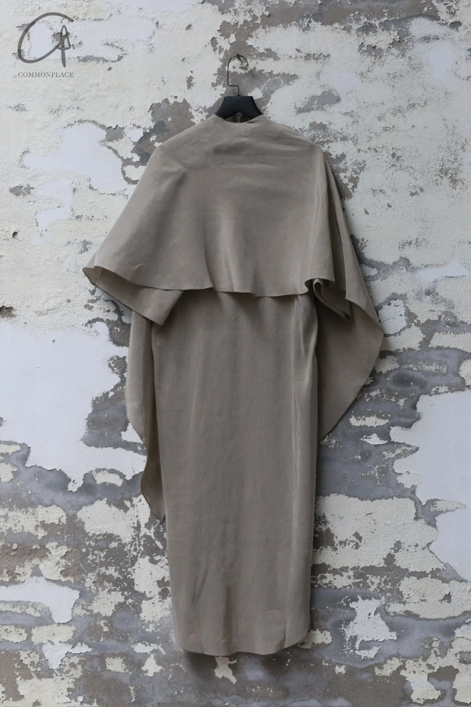 Cortana 24 spring and summer Cleo dress linen silk green stripe A-3752-LTW - Image 2