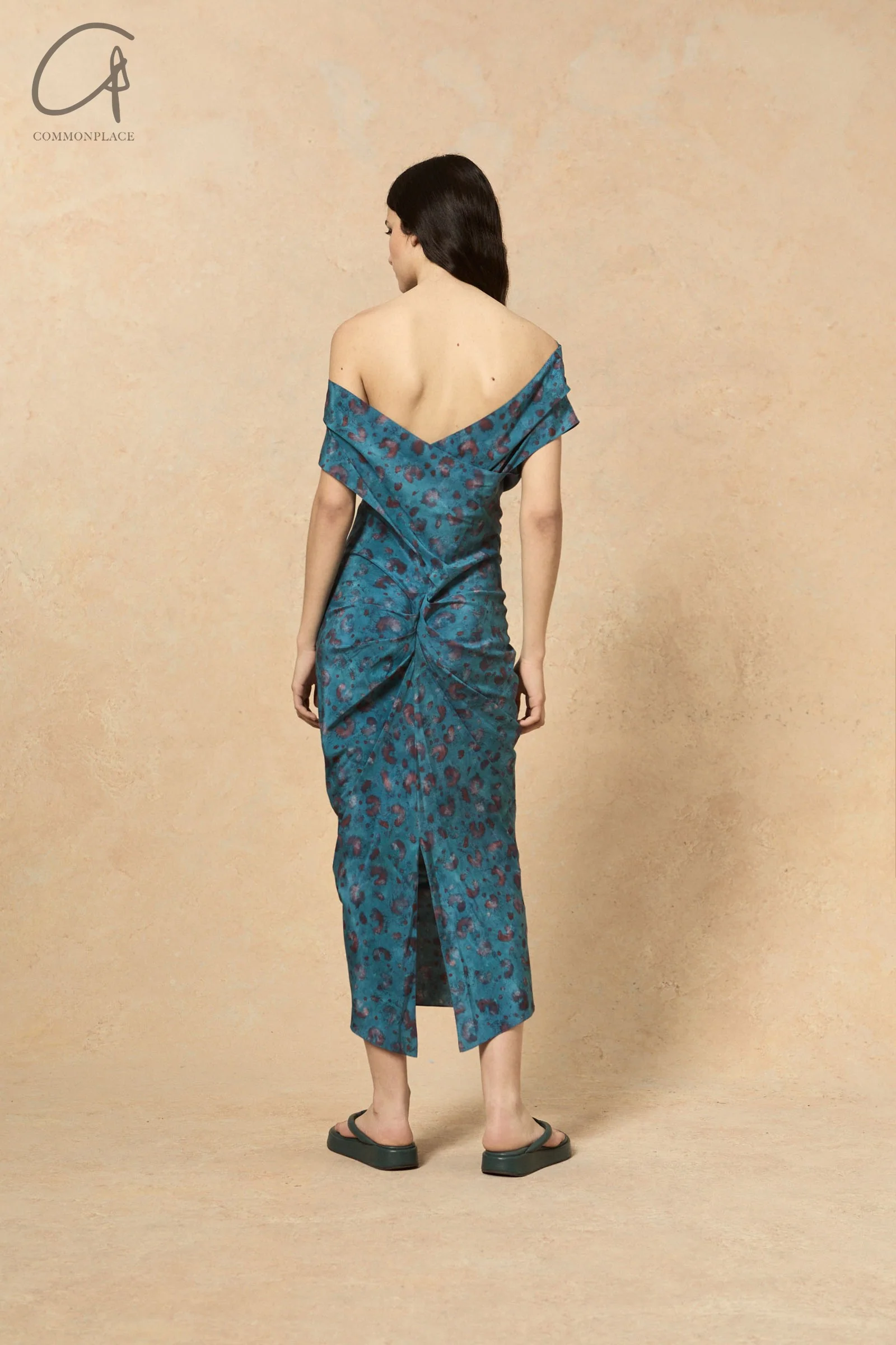 Cortana 24 spring and summer silk printed dress blue A-3662-LAN - Image 16