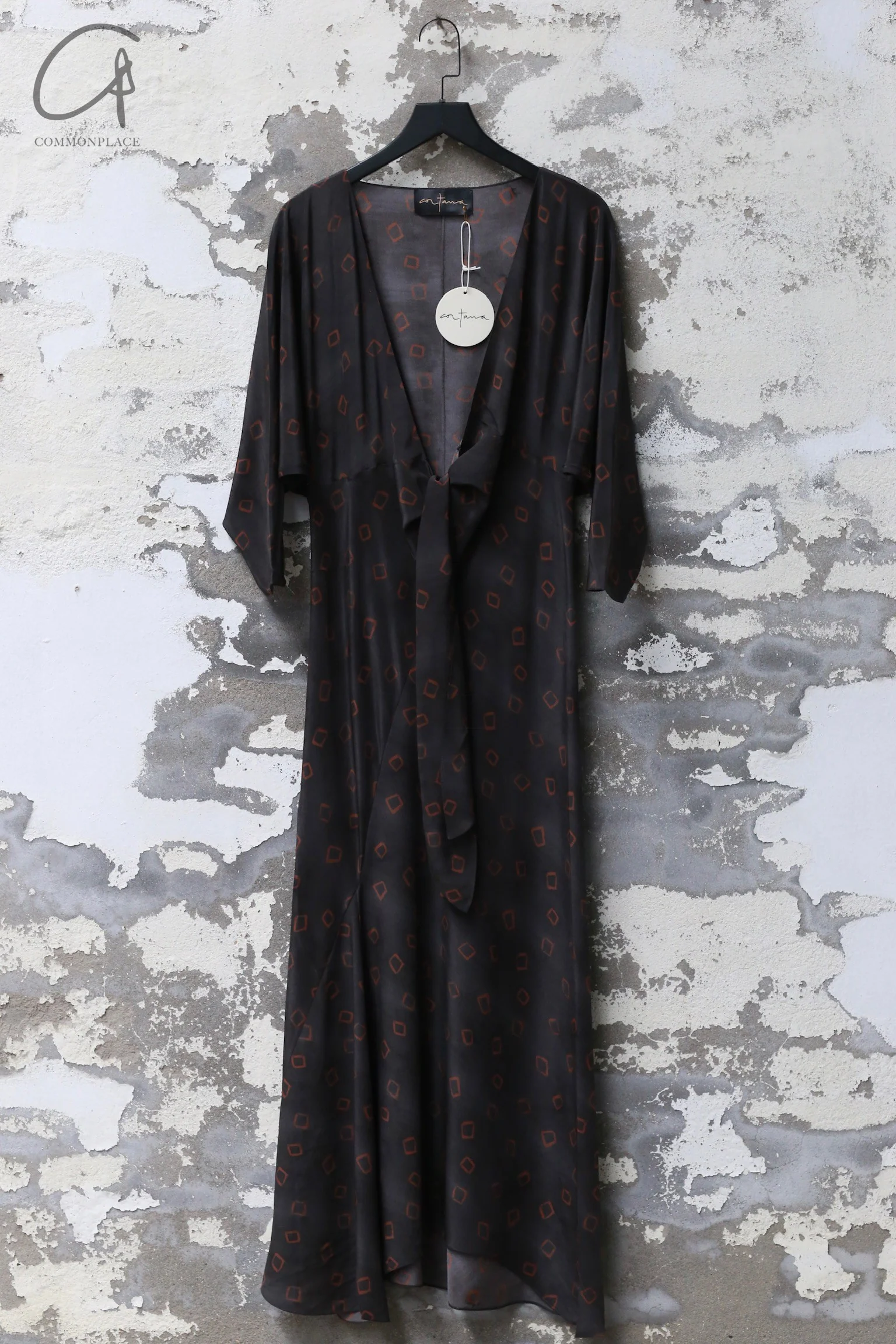 Cortana 24 spring and summer silk tarantella dress black A-3544-HEI - Image 5