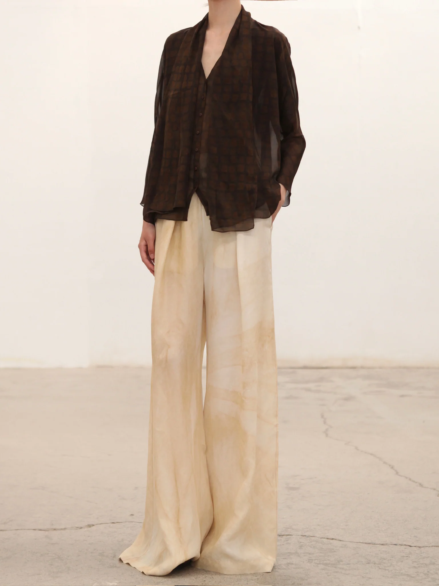Cortana 25 Early Fall CASSIOPEA Tops/Pants/Shirts Spain CTN-PF25-A0323-JORD PRINT Shirt (A0558) - Image 3