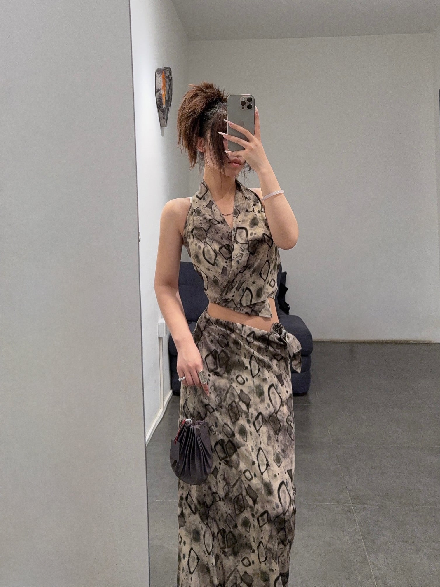 Cortana 25 Spring/Summer ETNA Top/Skirt Spain CTN-SS25-A0367-ELMAS PRINT Top (A2274) - Image 14