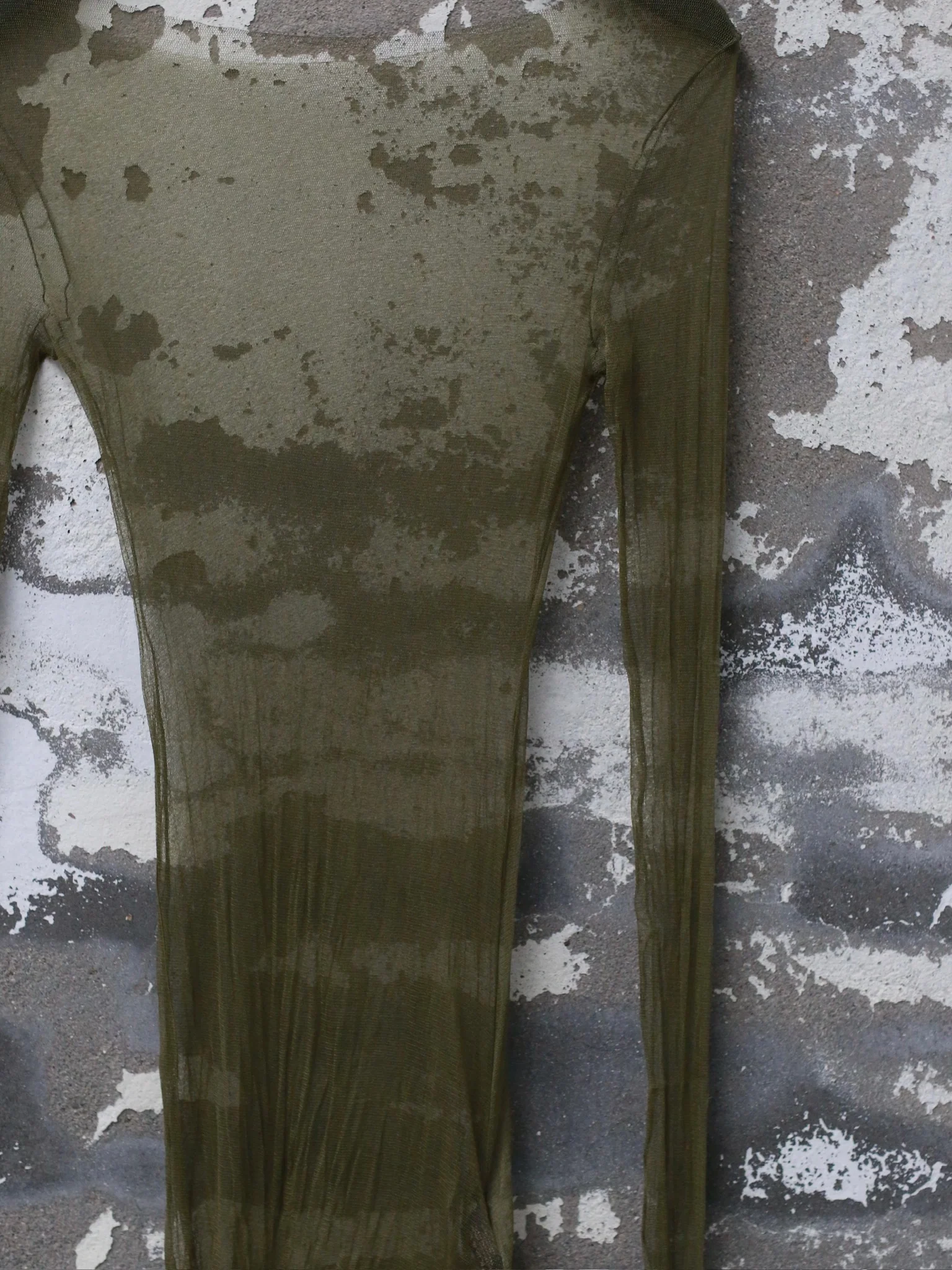 Cortana Classic Round Neck Tulle Top Collection, Spain, CTN-FW25-A0668-OLIVE - Image 3