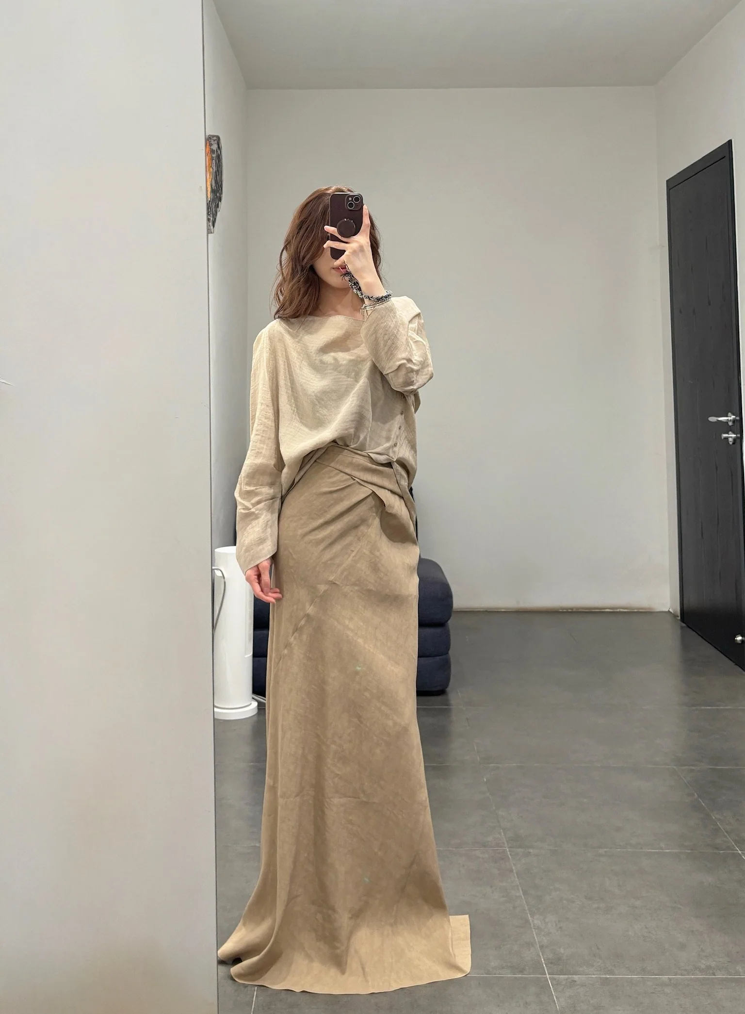 Cortana Spring/Summer 2026 Eloise Shirt/Pants, Spain, CTN-PS26-A0599-BEIGE JACQUARD STRIPES Shirt - Image 18