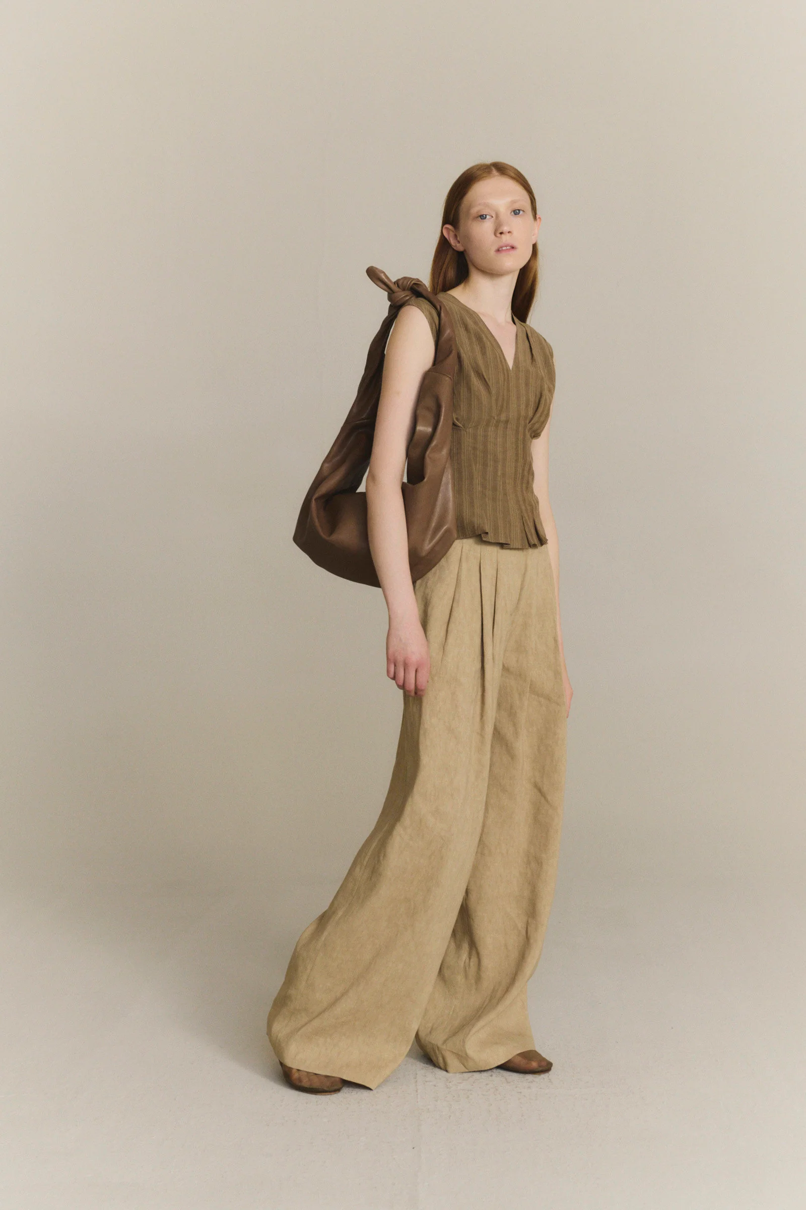 Cortana Spring/Summer 2026 IDA Top/Vest CTN-PS26-A0472-BROWN STRIPES - Image 16