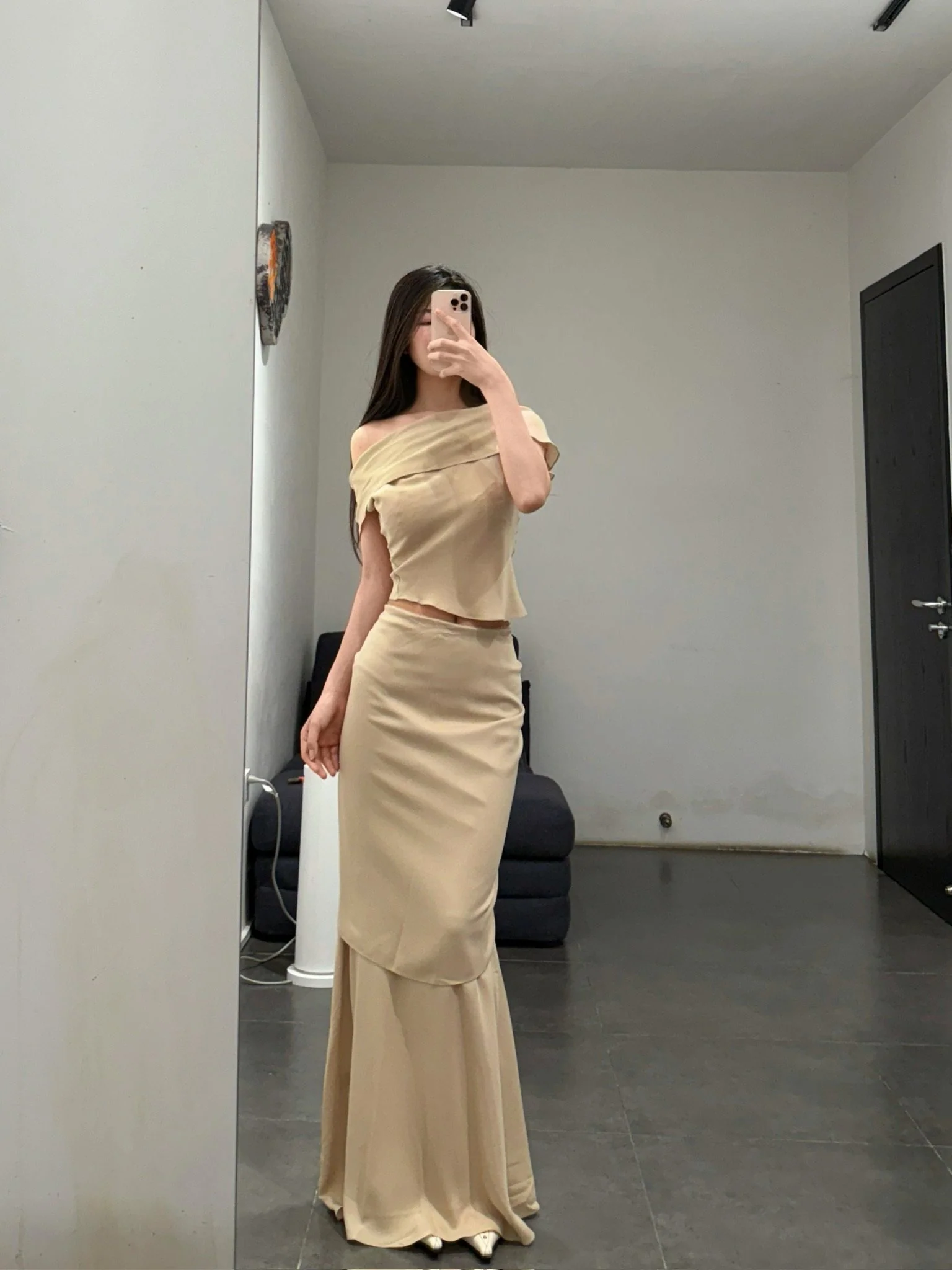 Cortana Spring/Summer 2026 ILIA Top/Isolde Skirt CTN-PS26-A2287-BEIGE Skirt - Image 11