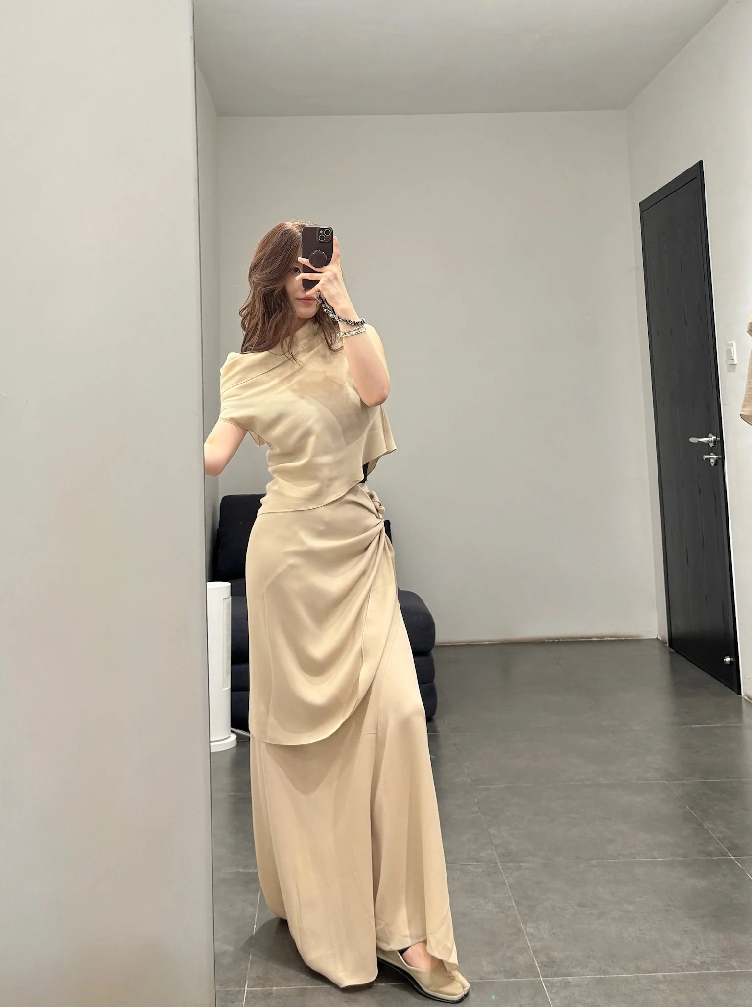 Cortana Spring/Summer 2026 ILIA Top/Isolde Skirt CTN-PS26-A2287-BEIGE Skirt - Image 12