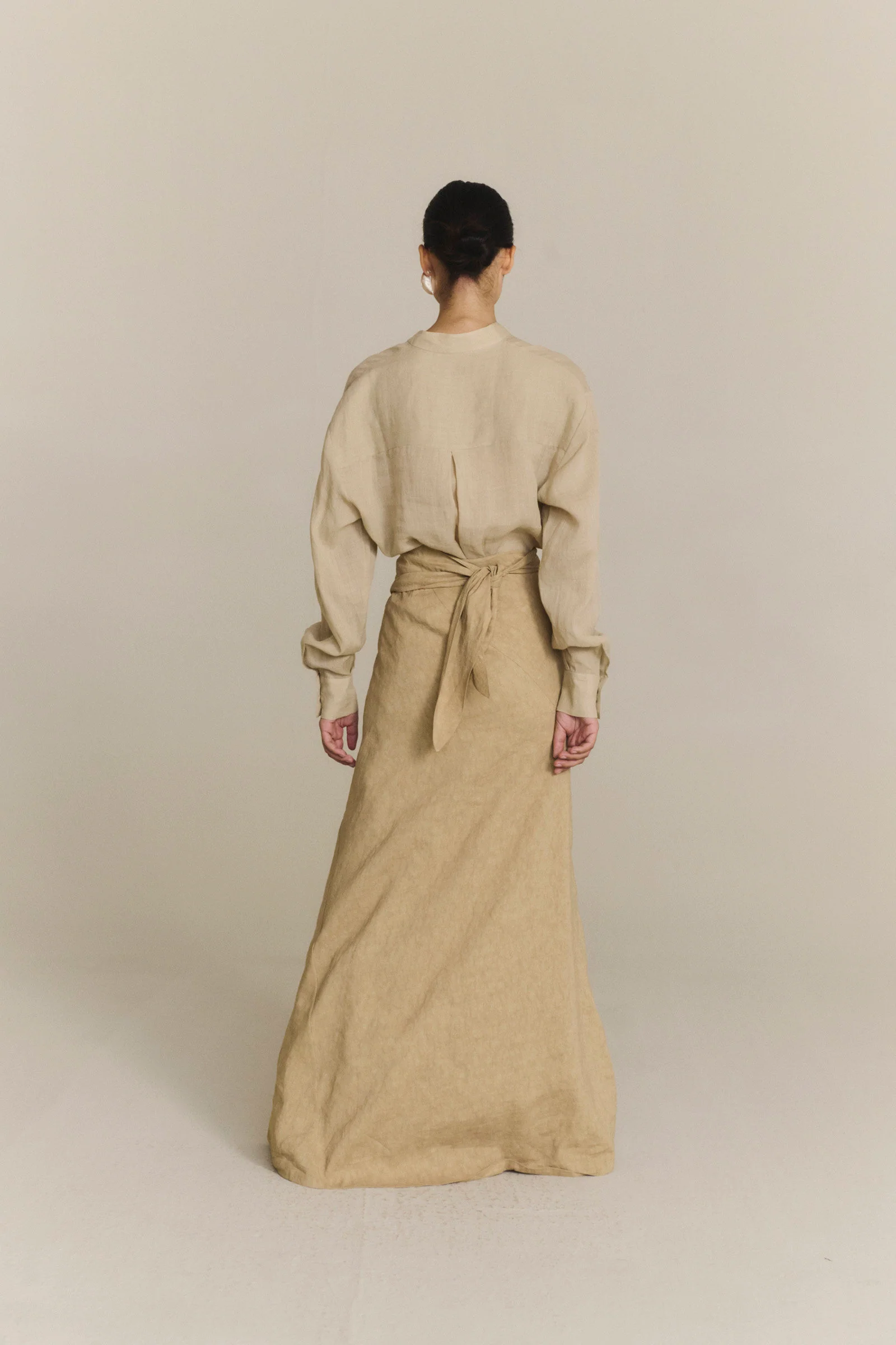 Cortana Spring/Summer 2026 ODEL Skirt CTN-PS26-A2289-DARK BEIGE - Image 7