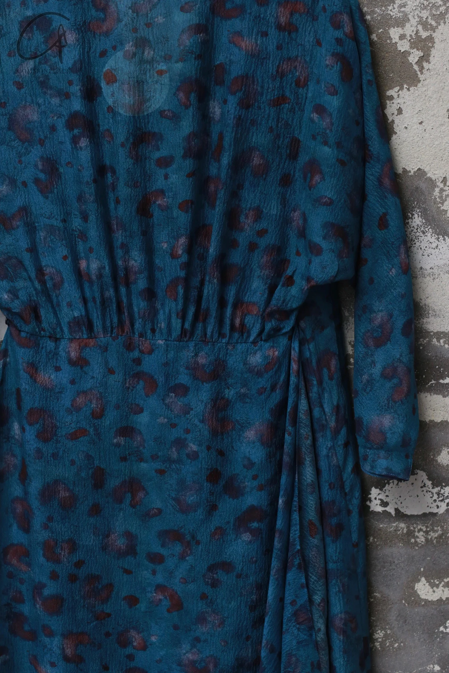 Cortana Spring/Summer 24 Silk Sophia Dress Blue A-3747-LAN - Image 7