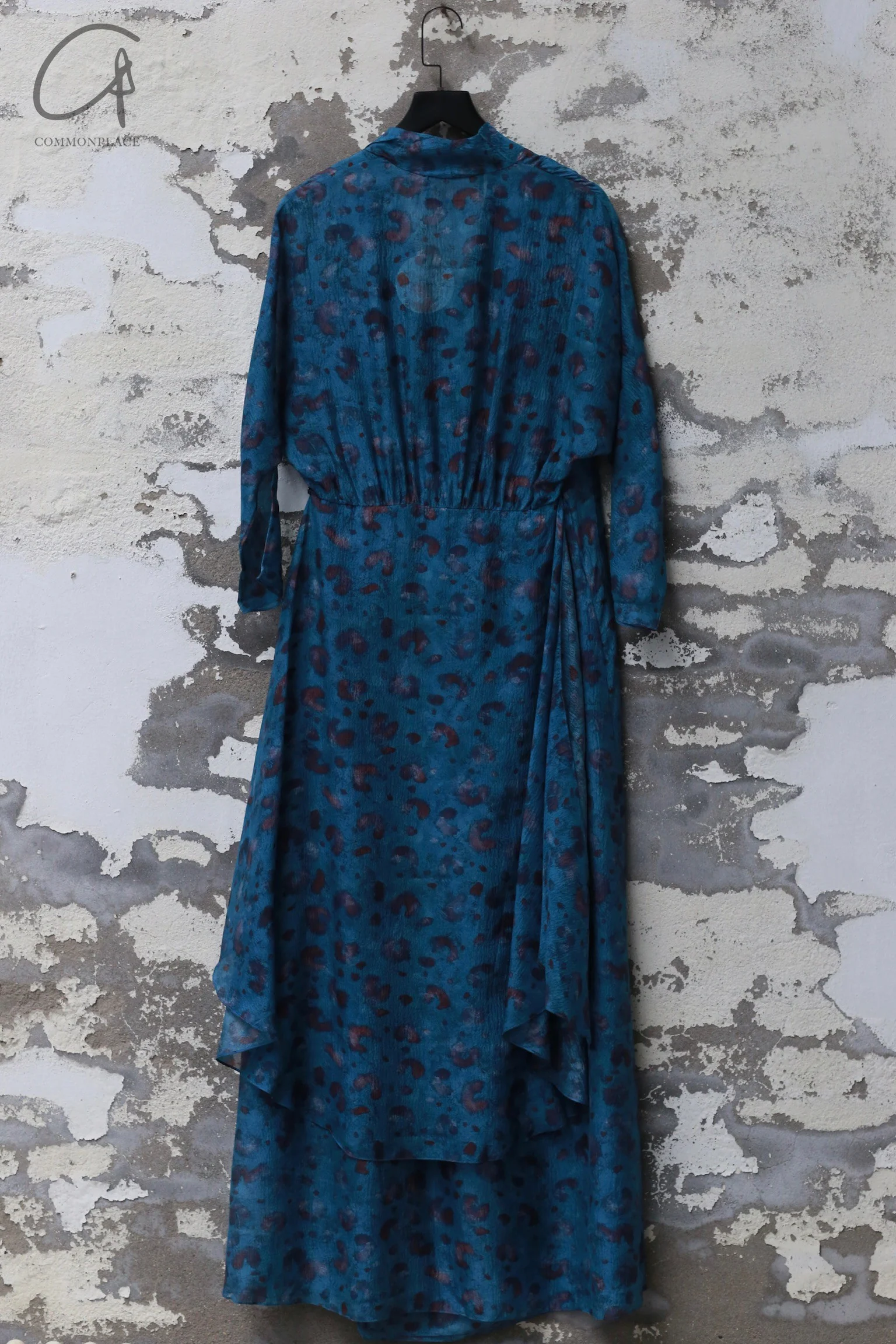 Cortana Spring/Summer 24 Silk Sophia Dress Blue A-3747-LAN - Image 8