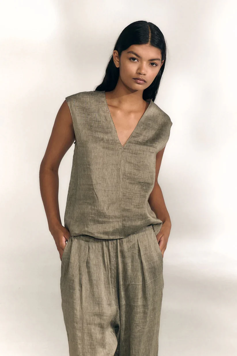 Cortana SS26 ARIA Casual Trousers CTN-SS26-A4390-GREY VISON STRIPES - Image 11