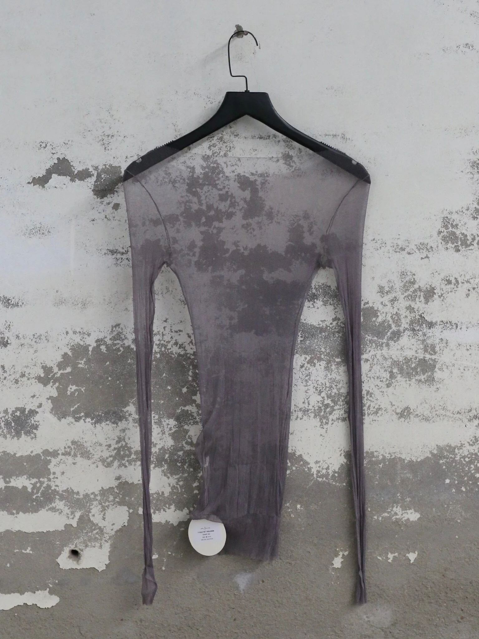 Cortana SS26 Classic Pleated Crew Neck Long Sleeve Base Layer Top CTN-PS26-A0668-GRANIT L&L - Image 4