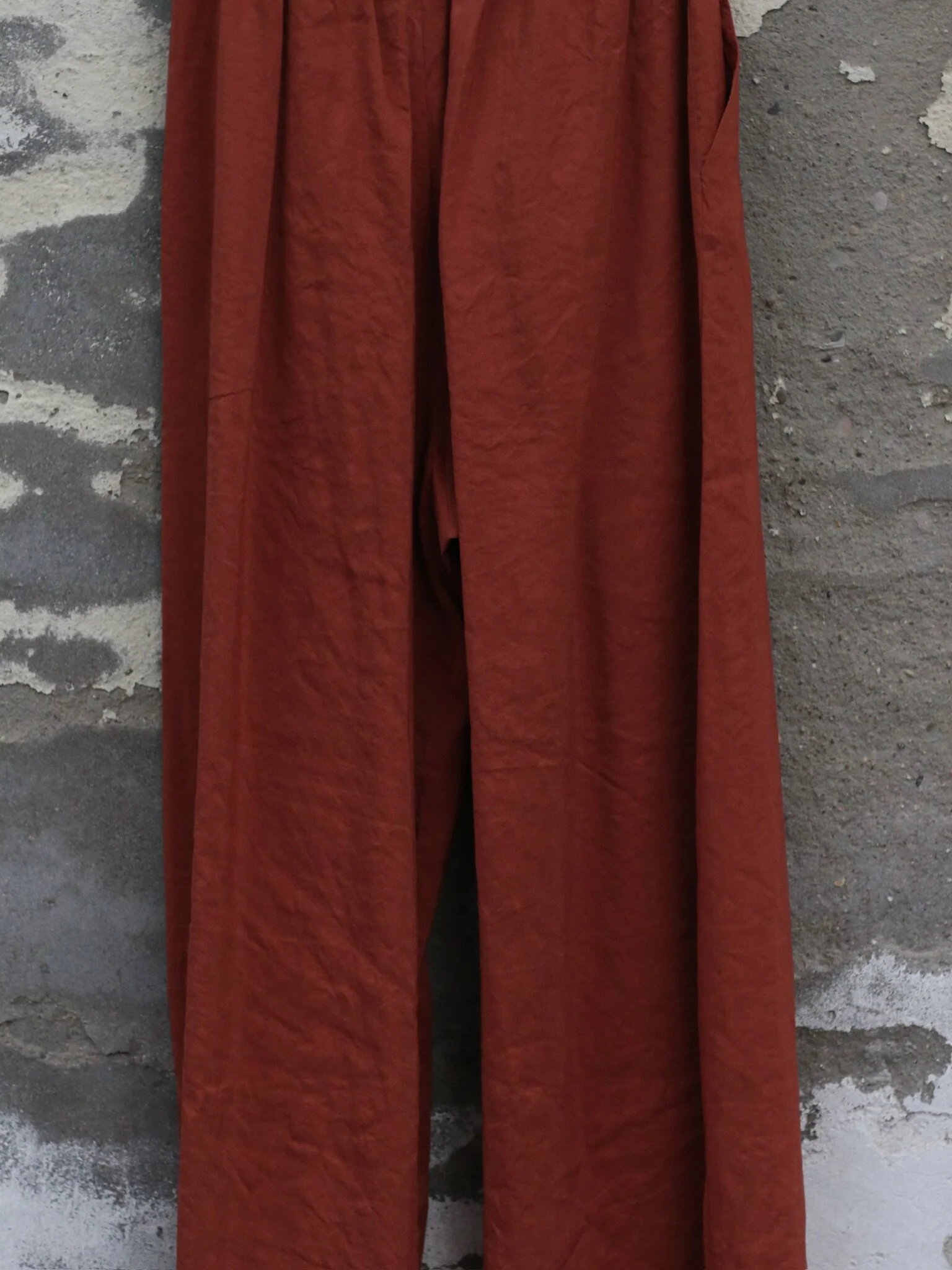 Cortana SS26 Elena Trousers, Elasticated Back Waist CTN-SS26-A4392-CAYENNE - Image 3