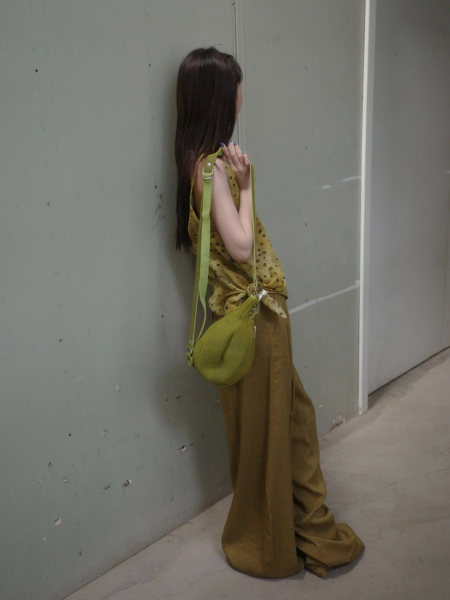 Cortana SS26 Elena Trousers – Elasticated Back Waist – CTN-SS26-A4392-Olive Green - Image 22
