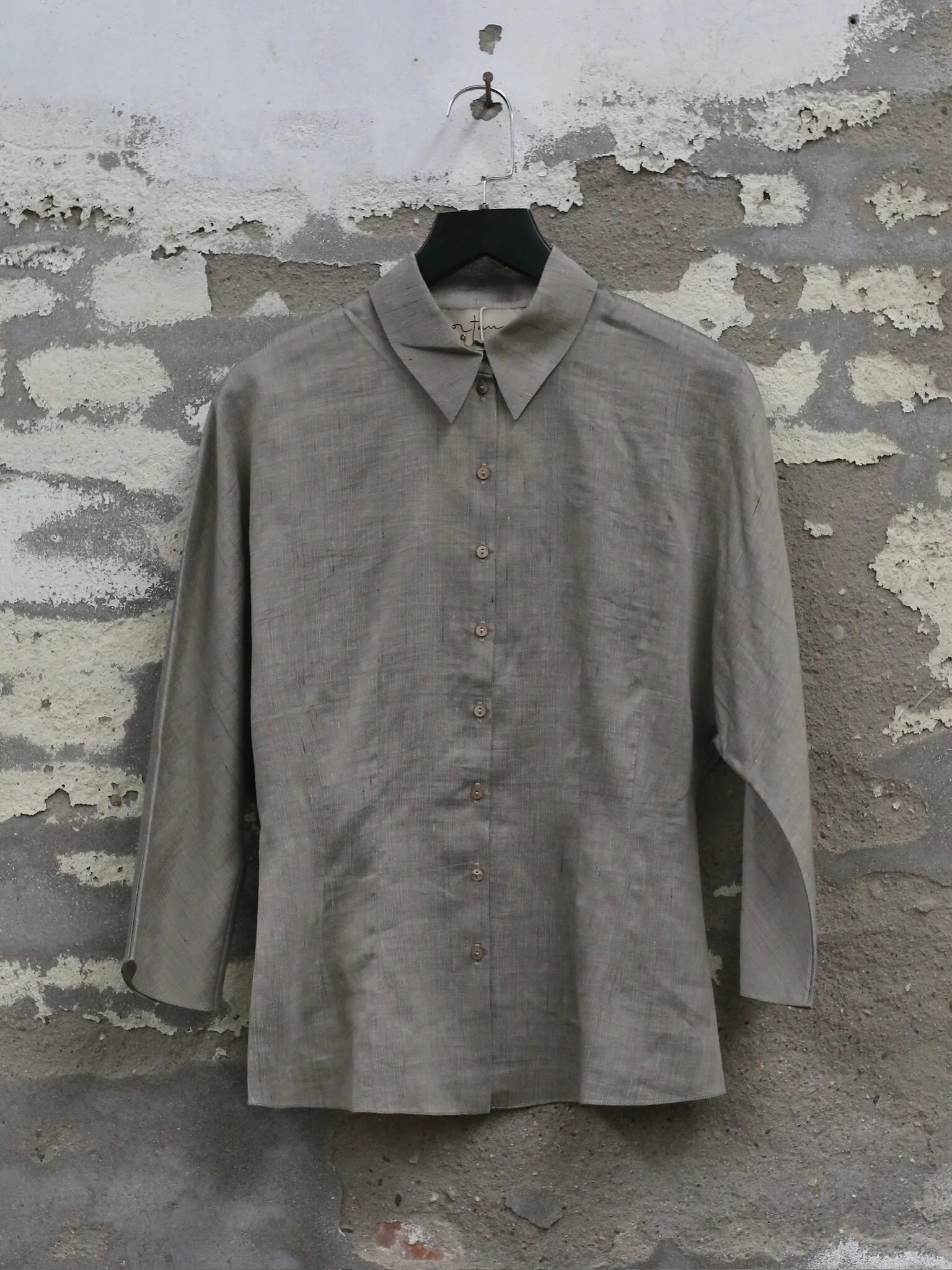 Cortana SS26 Teresa Shirt CTN-SS26-A0481-SILVER GREY STRIPES - Image 6
