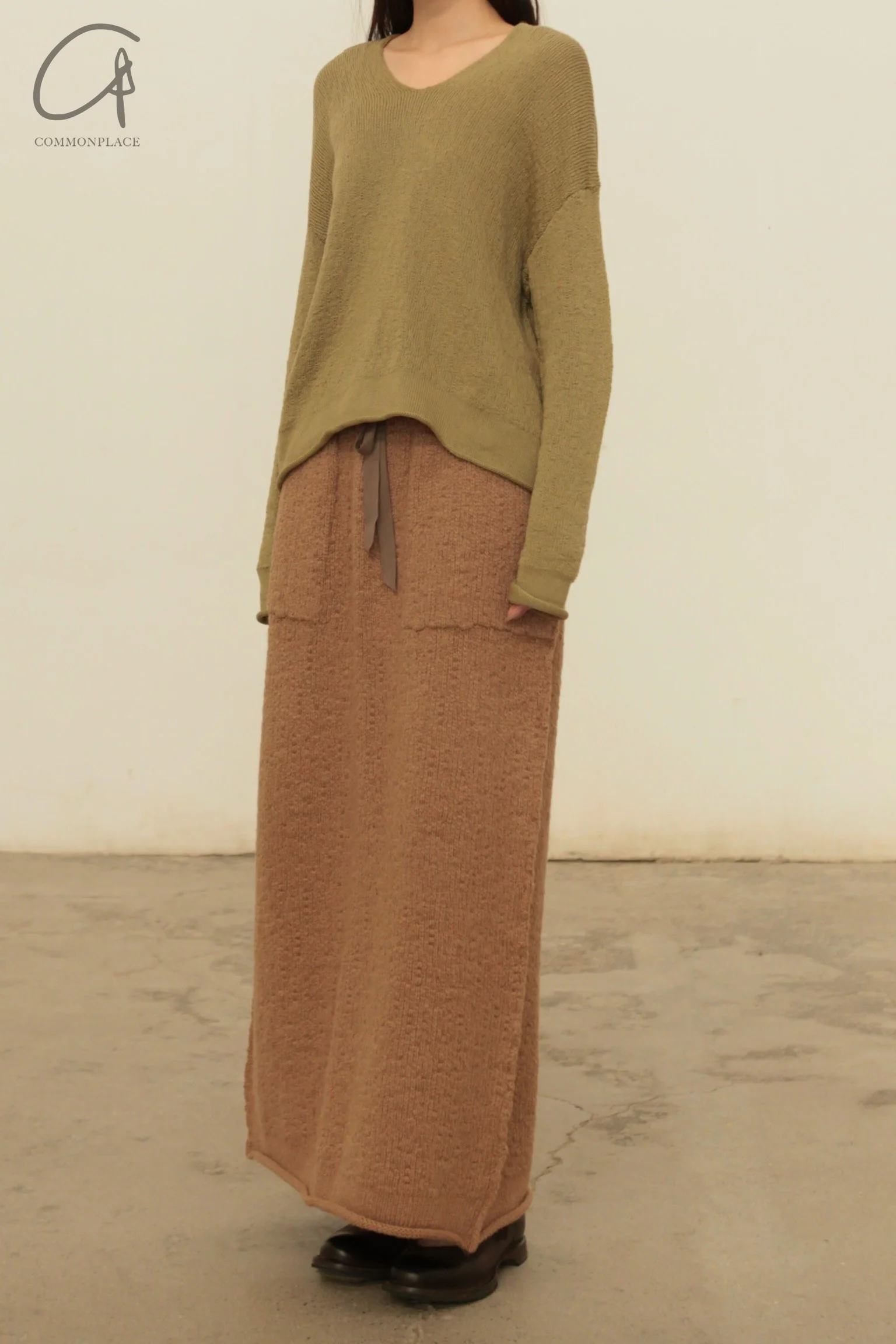 Daniel Andresen 24 autumn and winter camel hair knit thick skirt series Belgium handmade DA-CILANTRO-CAMEL - Image 9