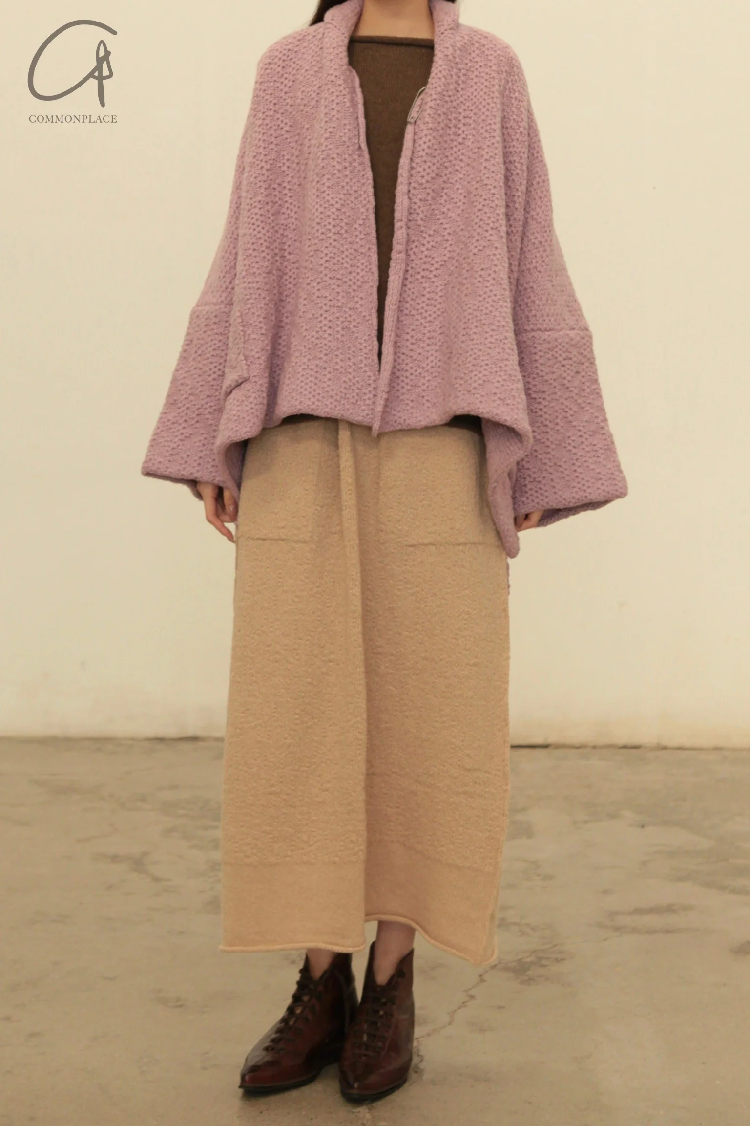Daniel Andresen 24 autumn and winter camel hair skirt with pockets and belt, handmade in Belgium, DA-ENDRO-ALBINO - Image 6