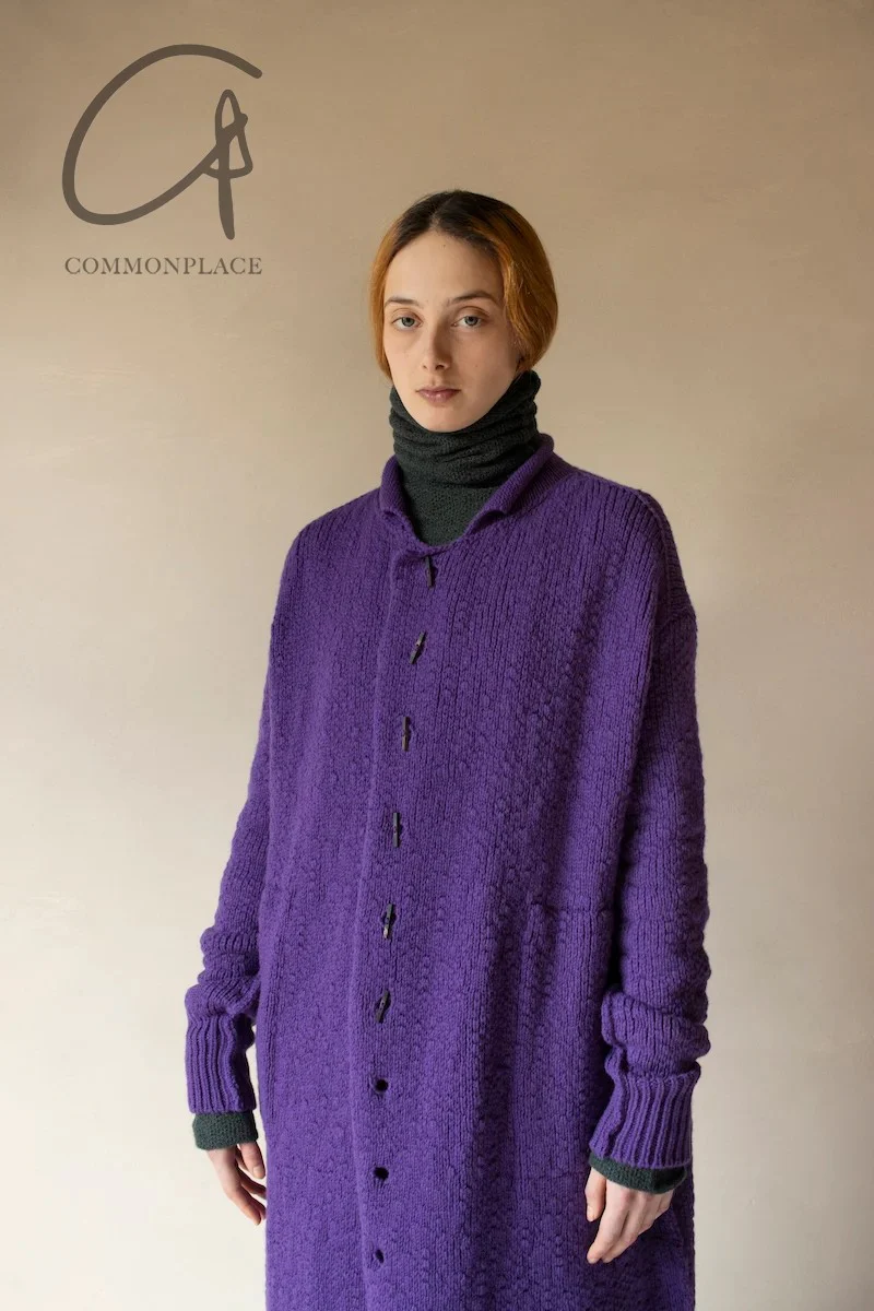 Daniel Andresen 24 AW Wool Long Button Cardigan Belgium DA-RICE-PURPLE RICE - Image 5