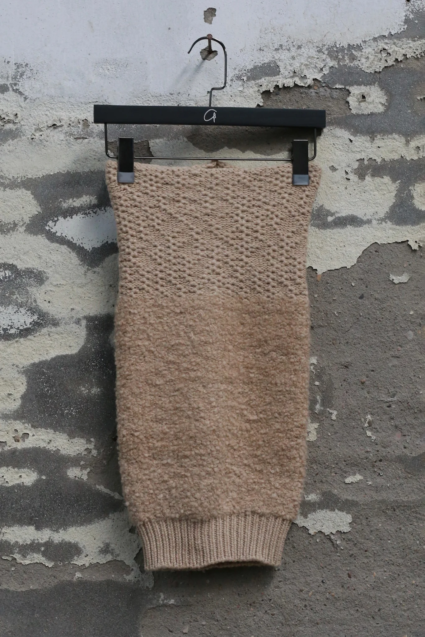 Daniel Andresen Fall/Winter 2025 Camel Hair Scarf, Belgian Knitwear DA-camassia-albino