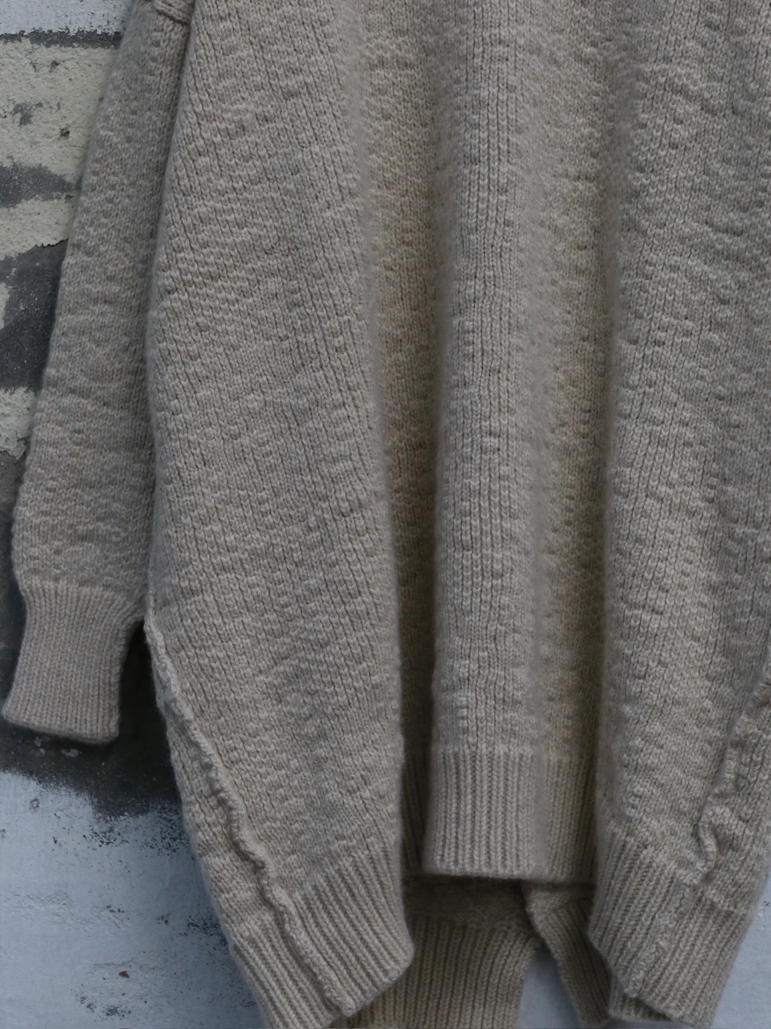 Daniel Andresen Fall/Winter 2025 Extra Thick Button-Up Knit Cardigan, Yak Wool, Belgium DA-ramps-ecru - Image 3
