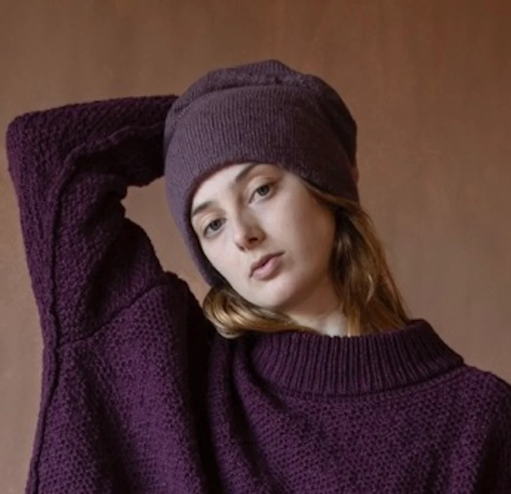 Daniel Andresen Fall/Winter 2025 Hat Collection: Belgian Knitted Handmade Hats DA-valeriana-mauve (DA-begonia) - Image 4
