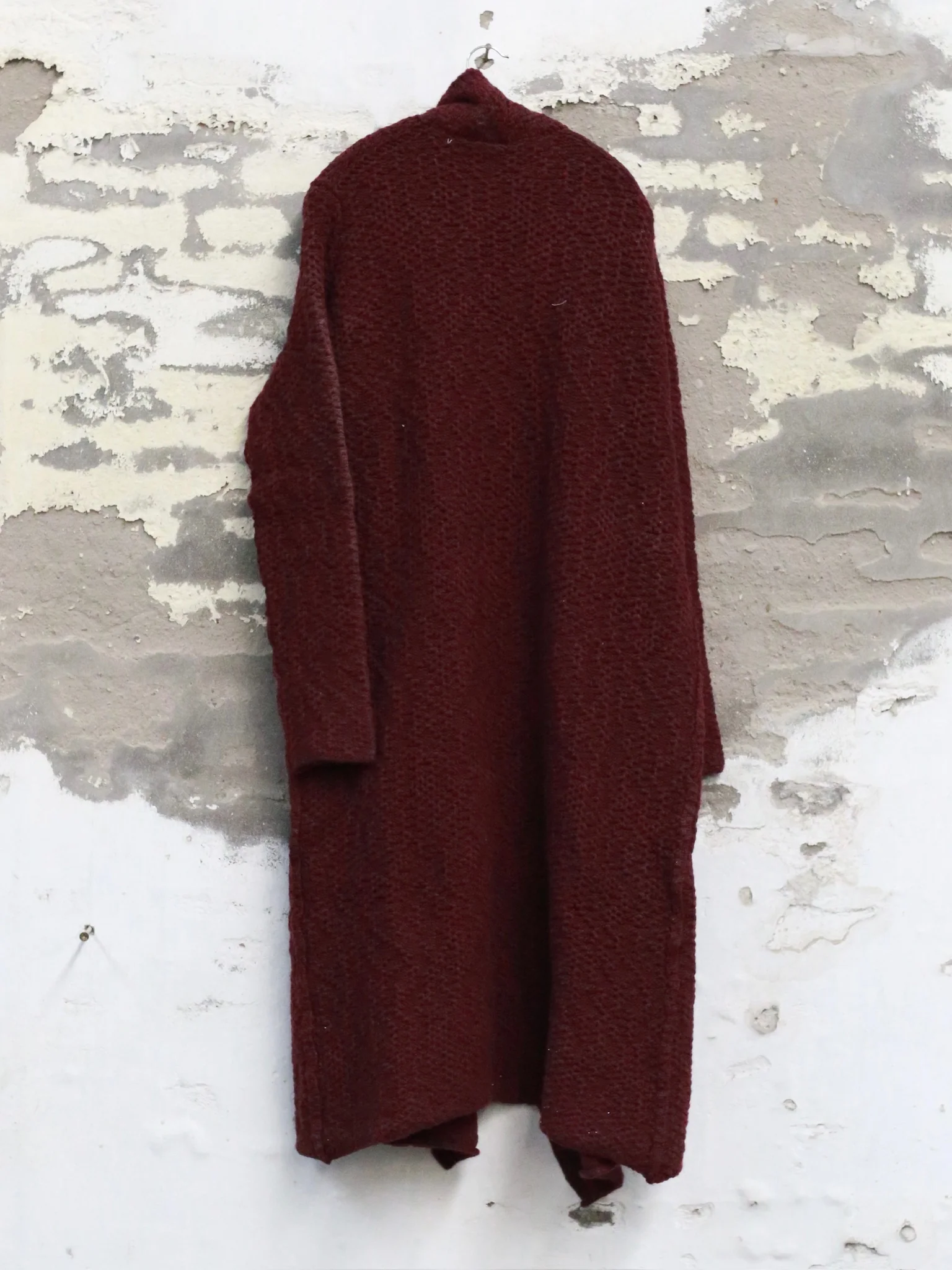 Daniel Andresen Fall/Winter 2025 Long Knitted Cashmere Cardigan, Warm, Belgium DA-bamboo-merlot - Image 10