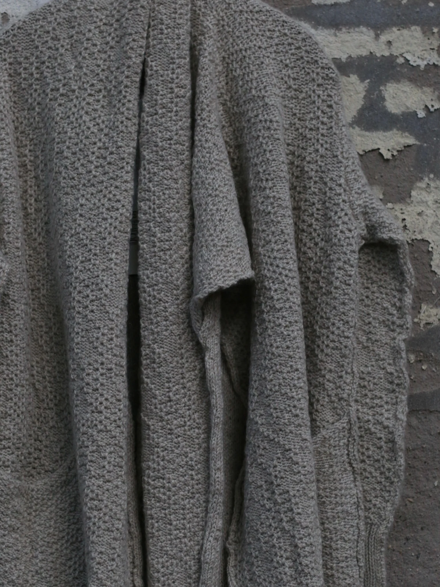 Daniel Andresen Fall/Winter 2025 Thick Scarf Shawl Cardigan, Yak Wool, Comfortable and Warm (DA-satsuma-ecru) - Image 7
