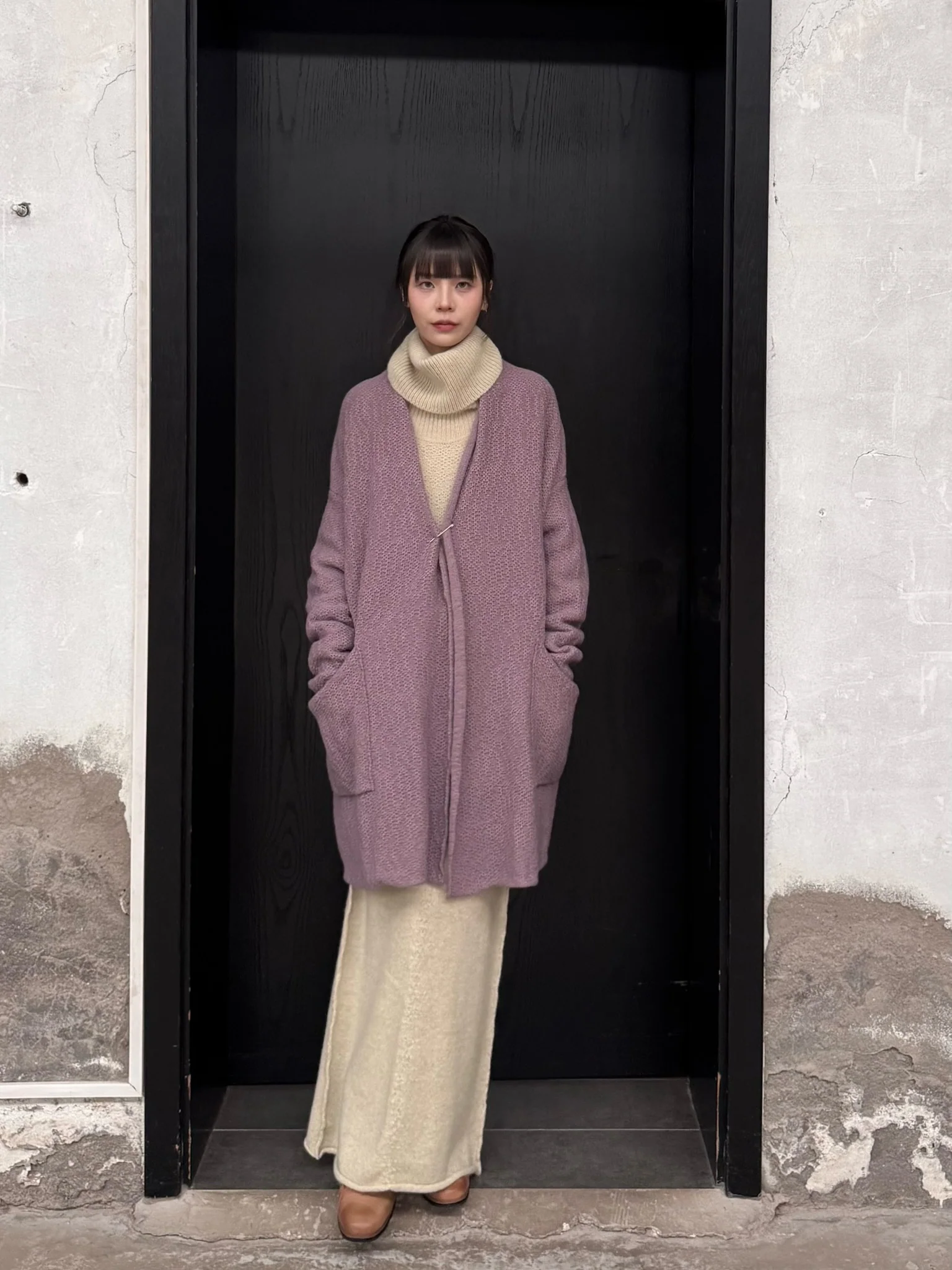Daniel Andresen Fall/Winter 2025 Yak Wool Oversized Pullover Sweater, Soft and Skin-Friendly, Belgium DA-tupelo-ecru - Image 16