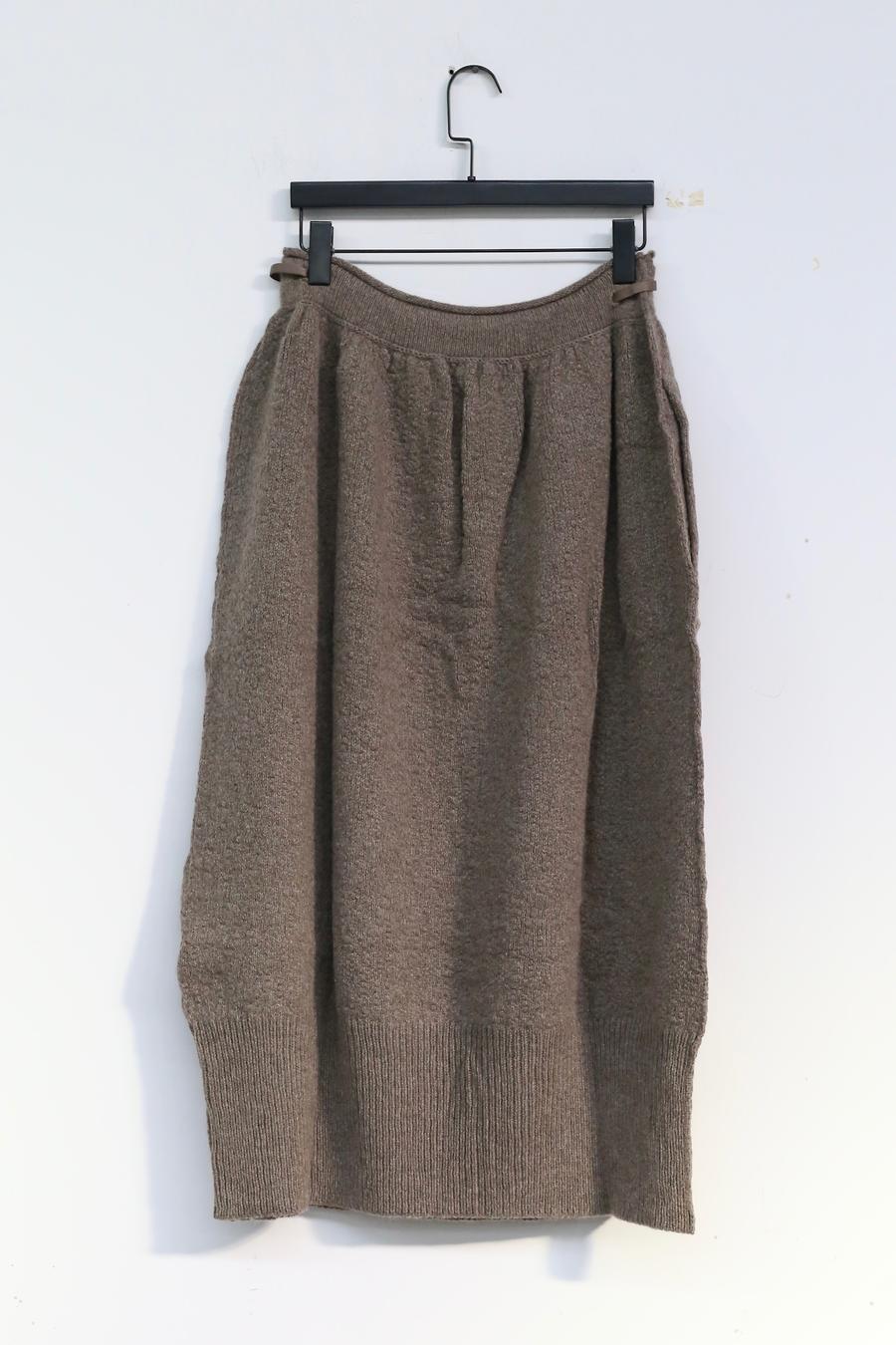 Daniel Andresen Knit Skirt Collection Handmade in Belgium DA-CARDINAL-SHA Virgin wool Sand PDA7 1 - Image 4